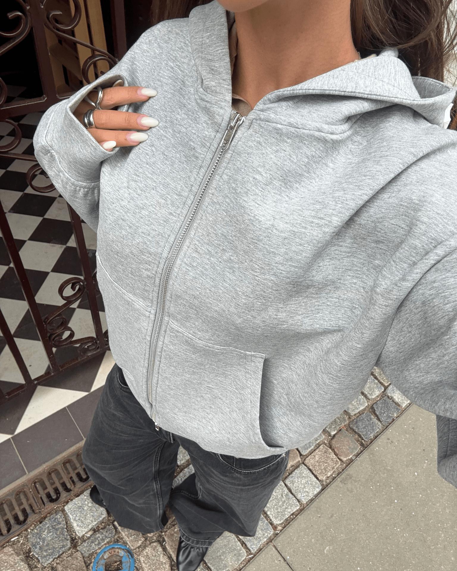 ASH SCUBA ZIP HOODIE - GREY