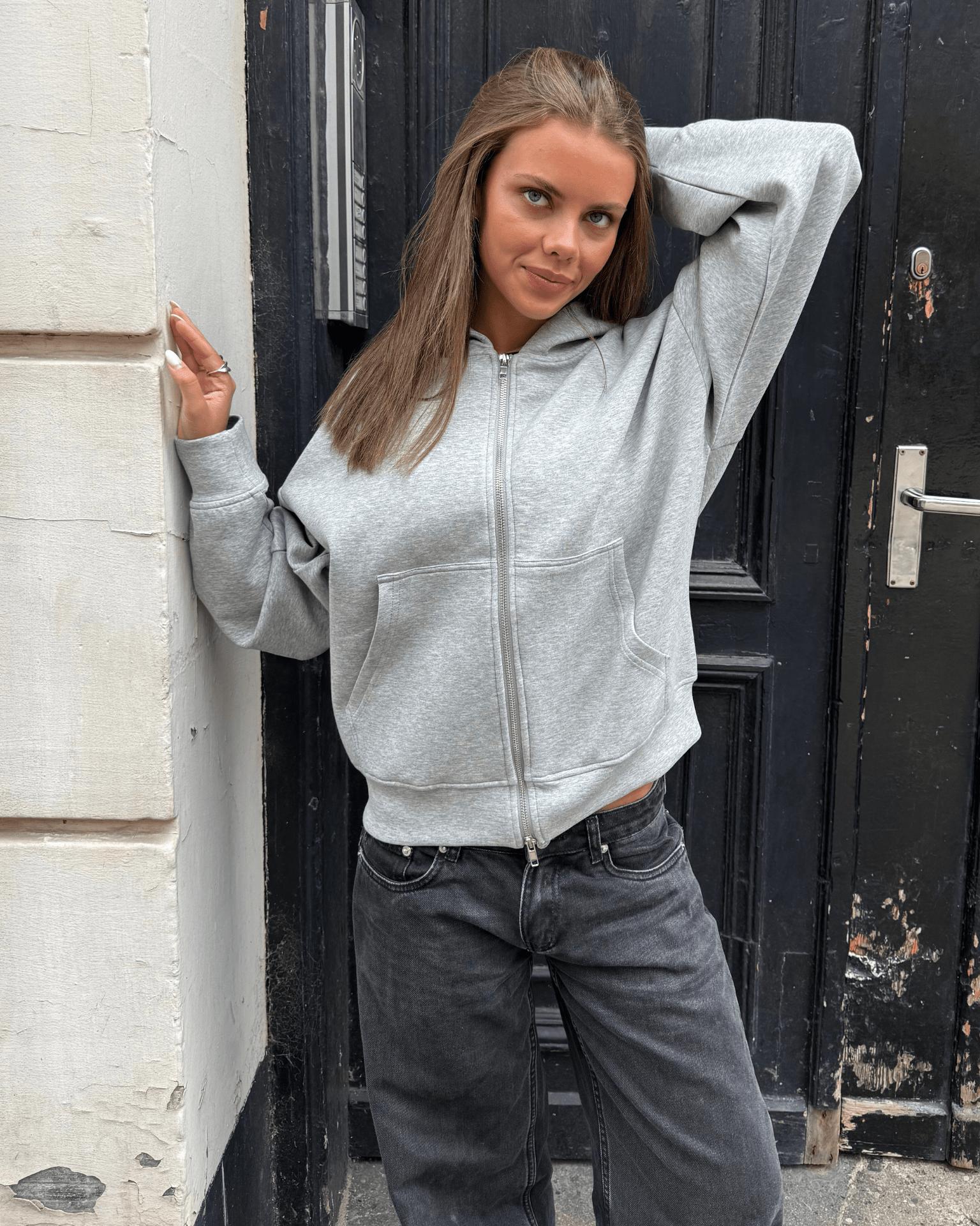 ASH SCUBA ZIP HOODIE - GREY