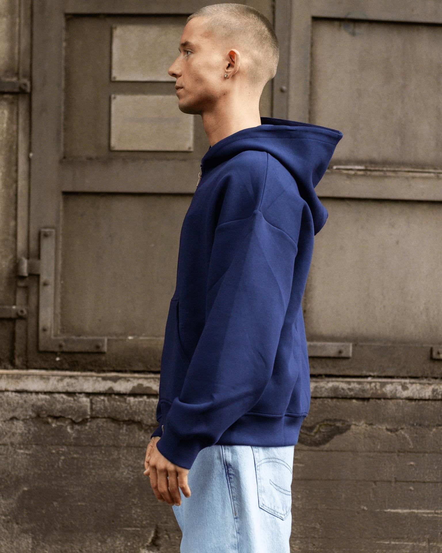 ASH SCUBA ZIP HOODIE - NAVY