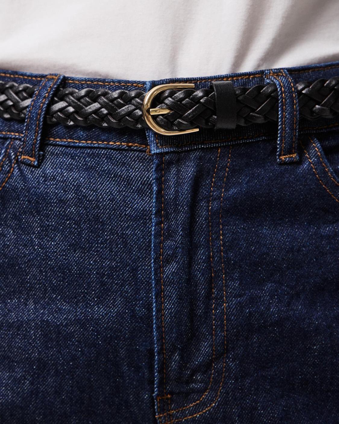 AVERY BRAIDED BELT - BLACK - Dinvintageshop