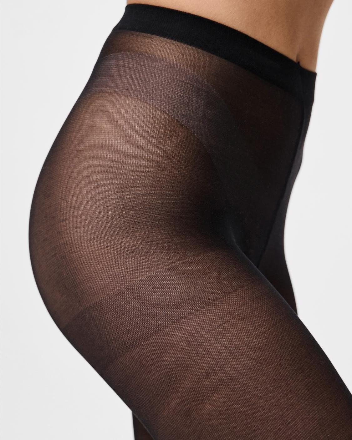 NEW NIKOLINE 20 DEN (2 PAK) STRØMPEBUKSER - BLACK