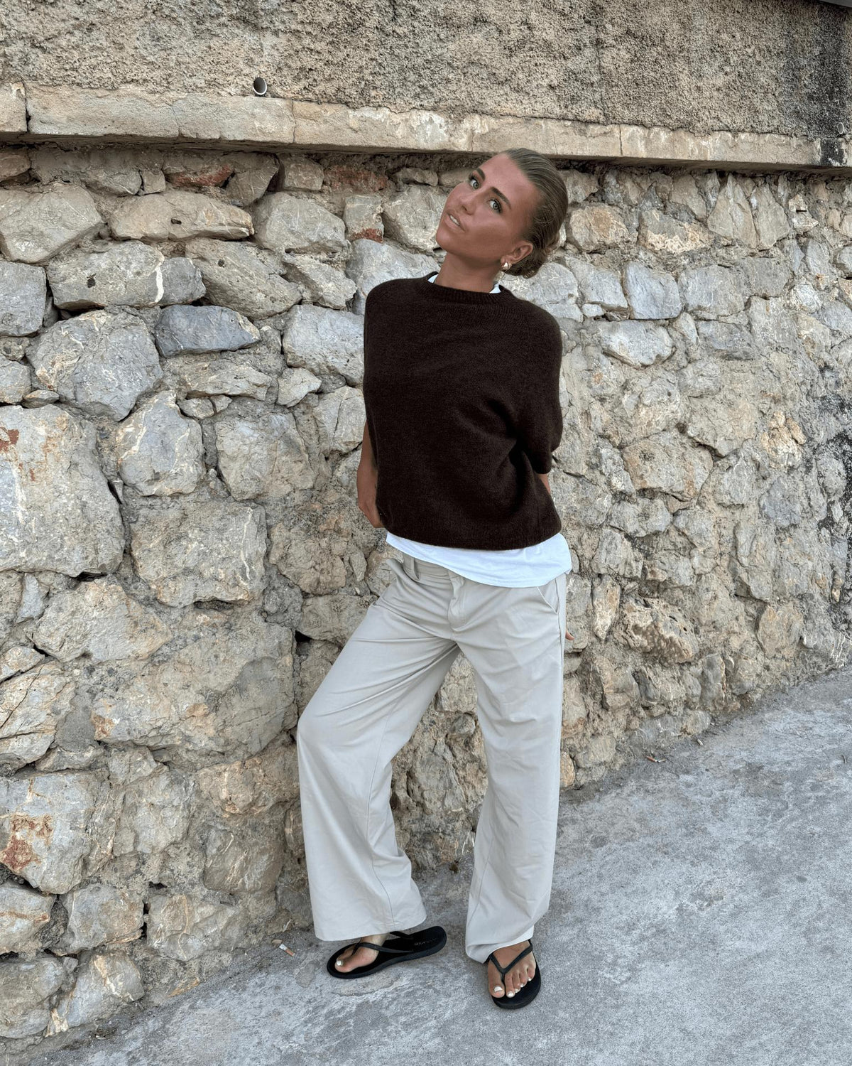 BELLA SUIT PANT - SAND - Dinvintageshop