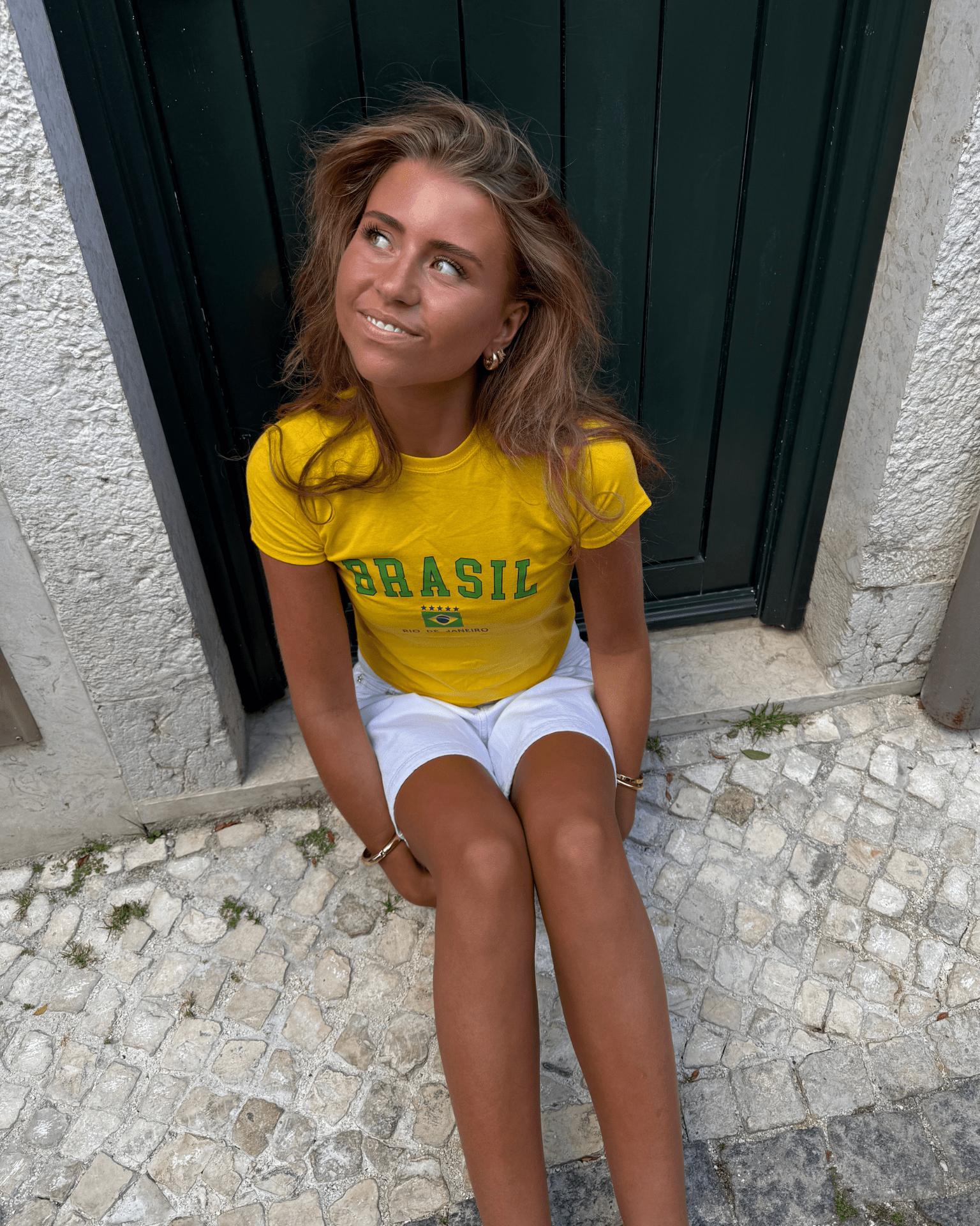 BRASIL, BABY TEE - YELLOW