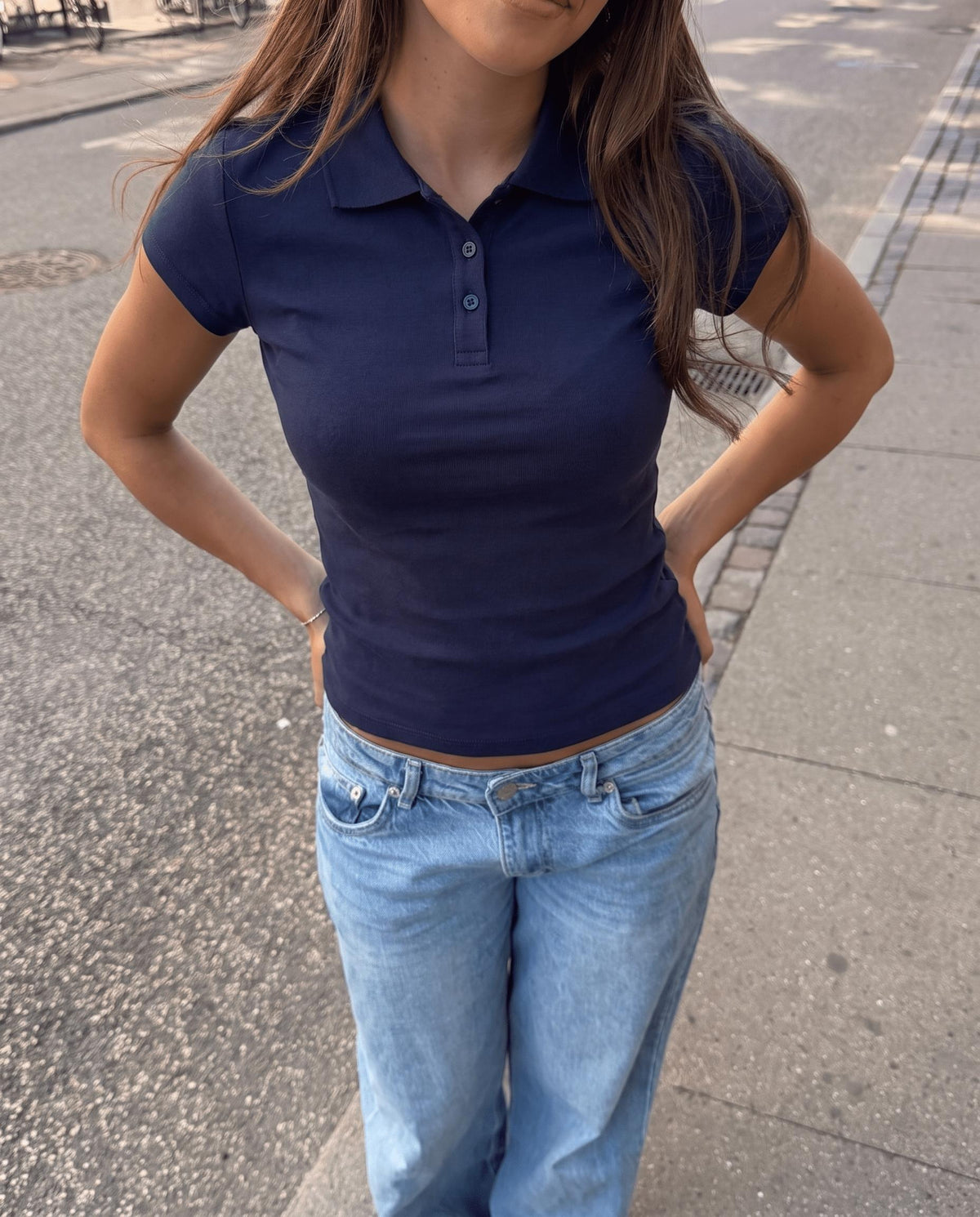 CILLE POLO TOP - NAVY