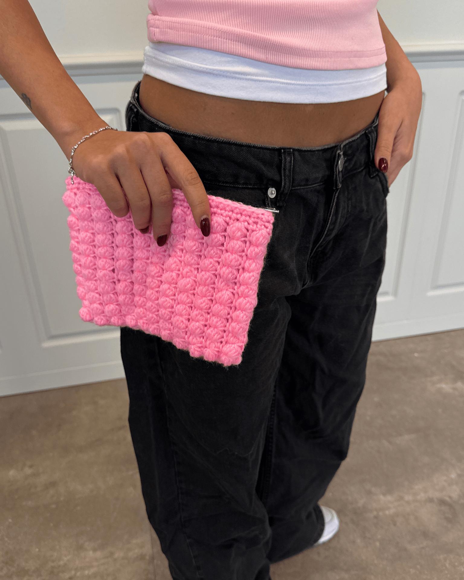 CROCHET CLUTCH - PINK