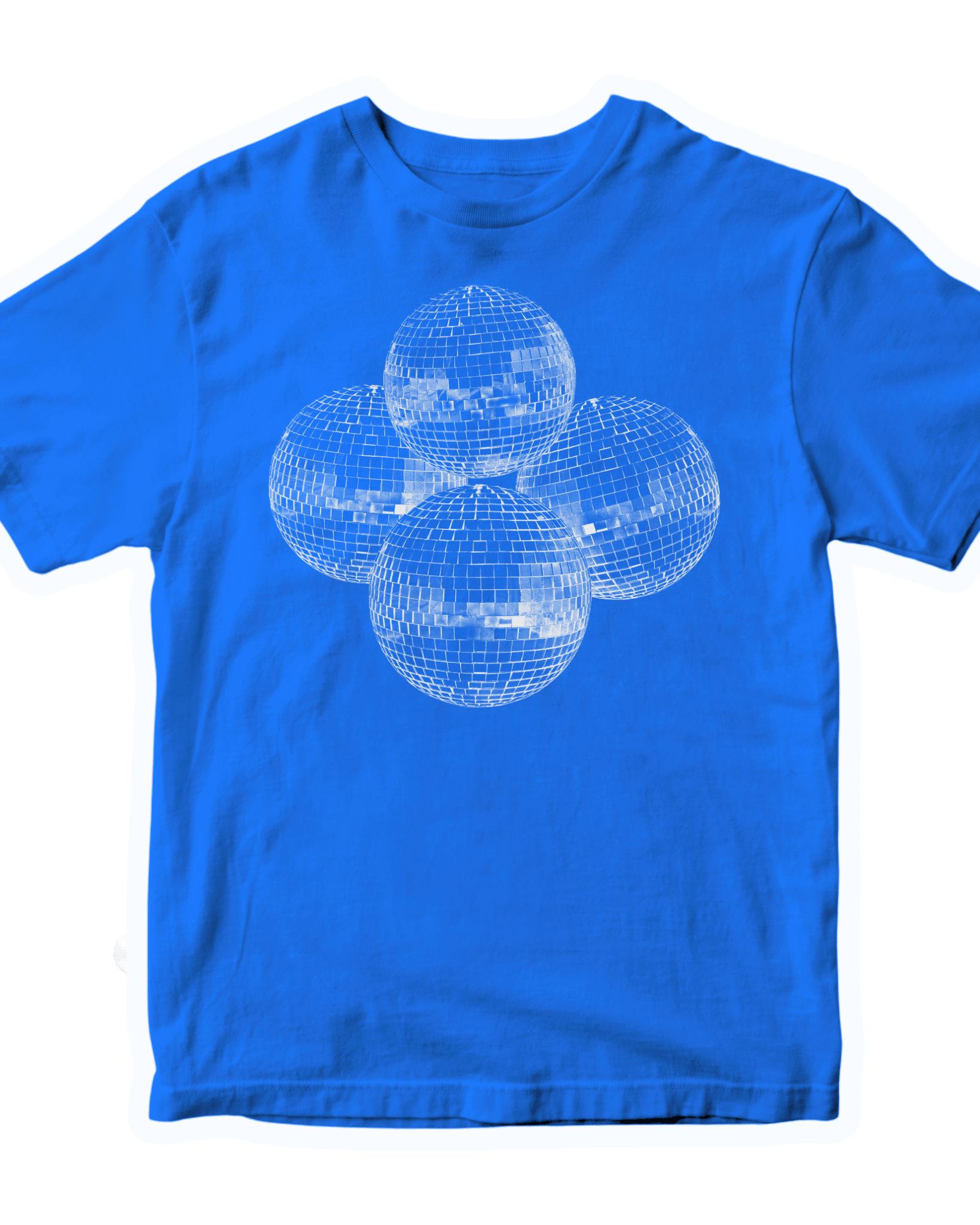 DISCO KUGLE (white), BABY TEE - BLUE