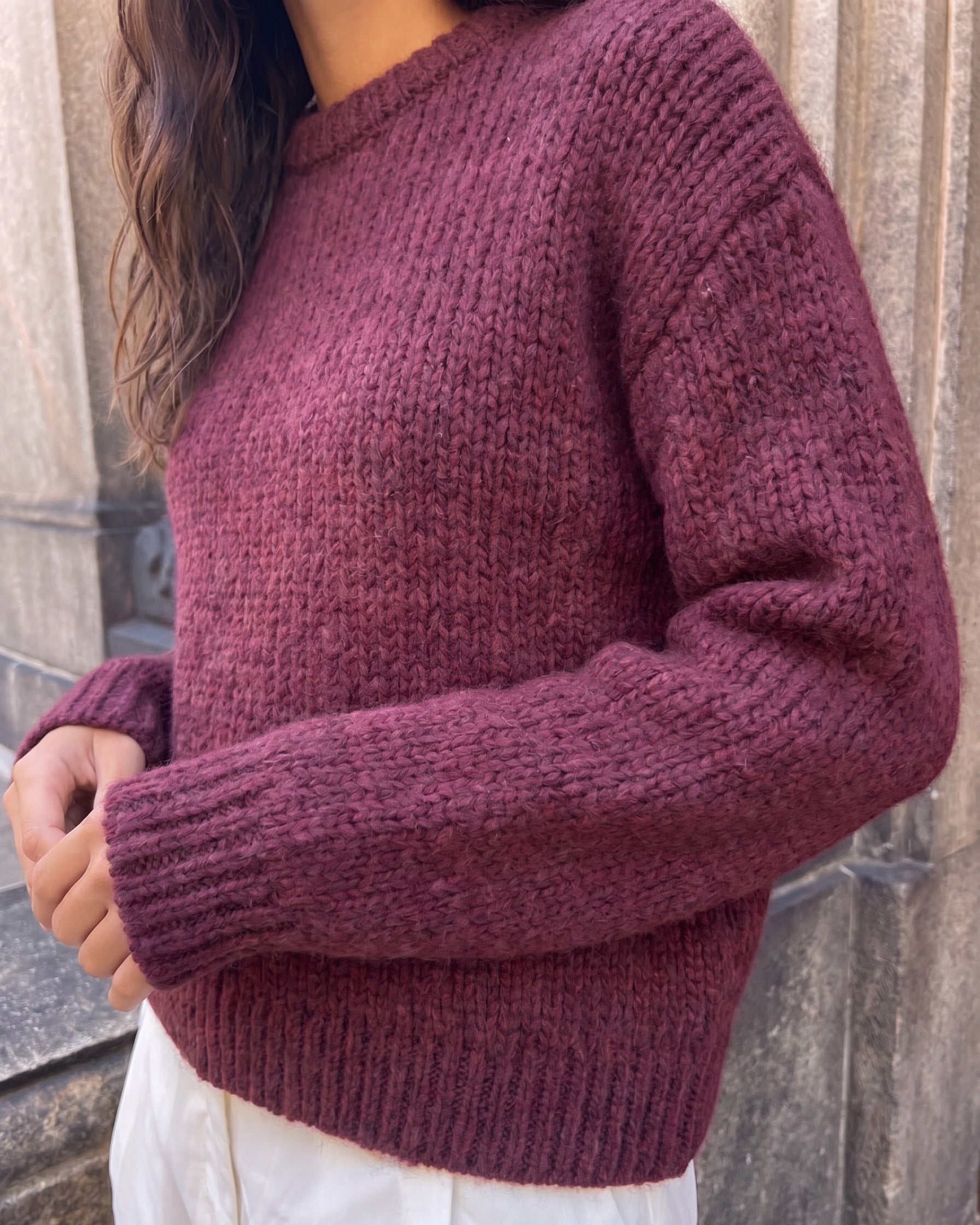 DORTHEA CHUNKY KNIT - WINETASTING MELANGE