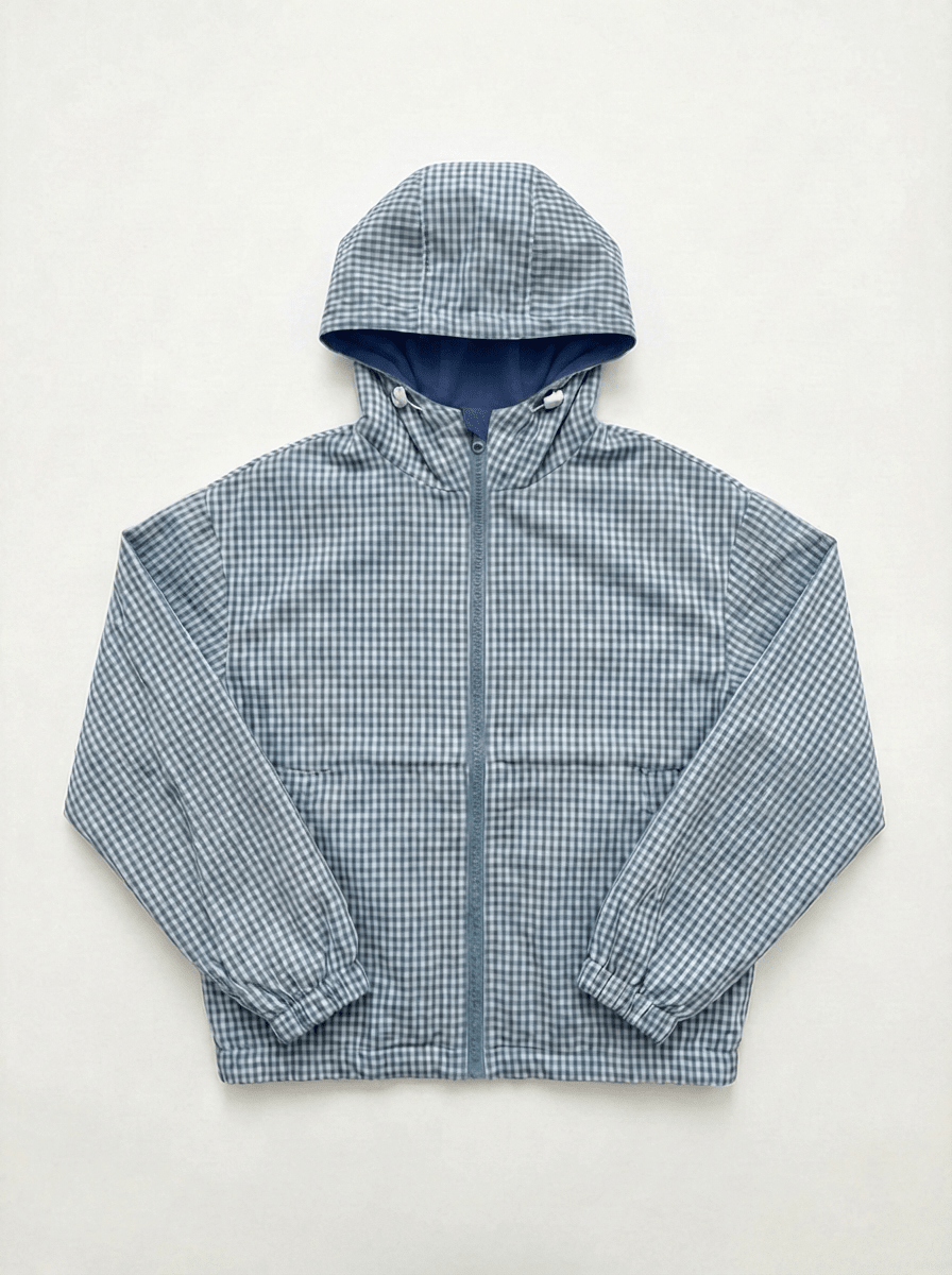 EMILIE JACKET - BLUE CHECK - Dinvintageshop