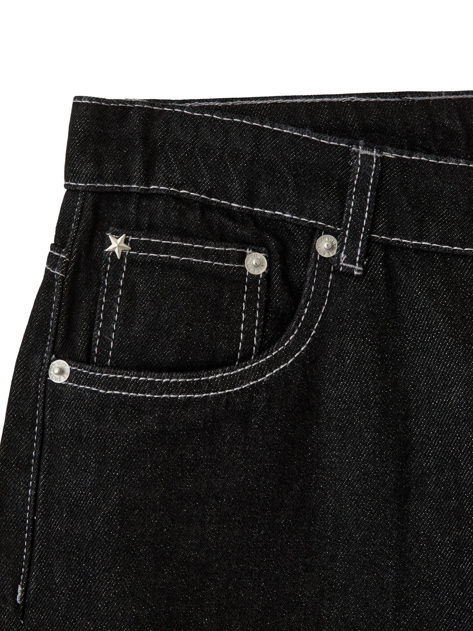 ESTHER JEANS - RAW BLACK - Dinvintageshop