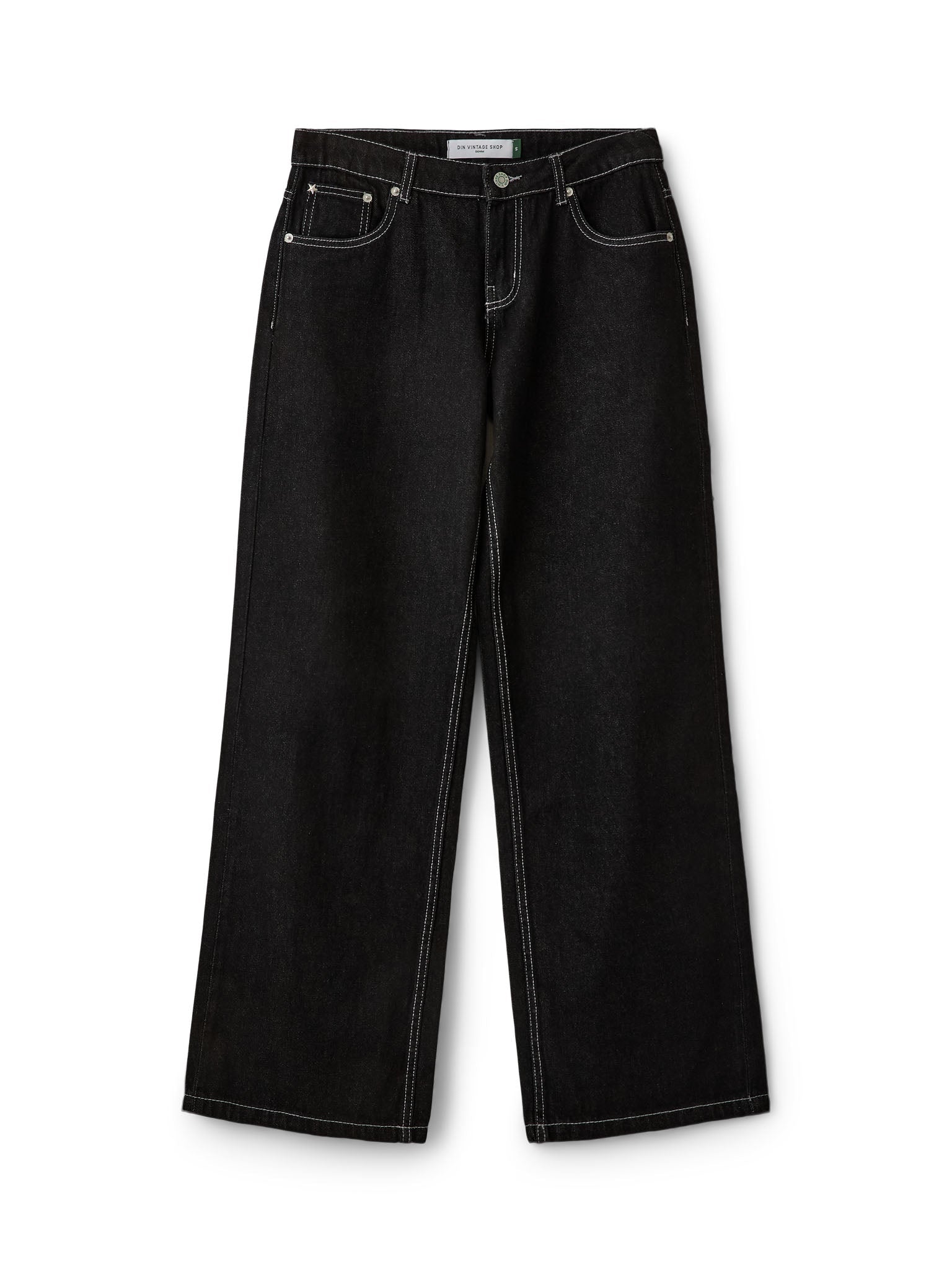 ESTHER JEANS - RAW BLACK - Dinvintageshop