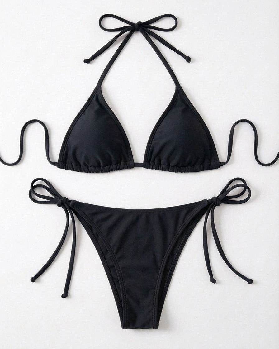 FILIPPA BIKINI SET - BLACK - Dinvintageshop