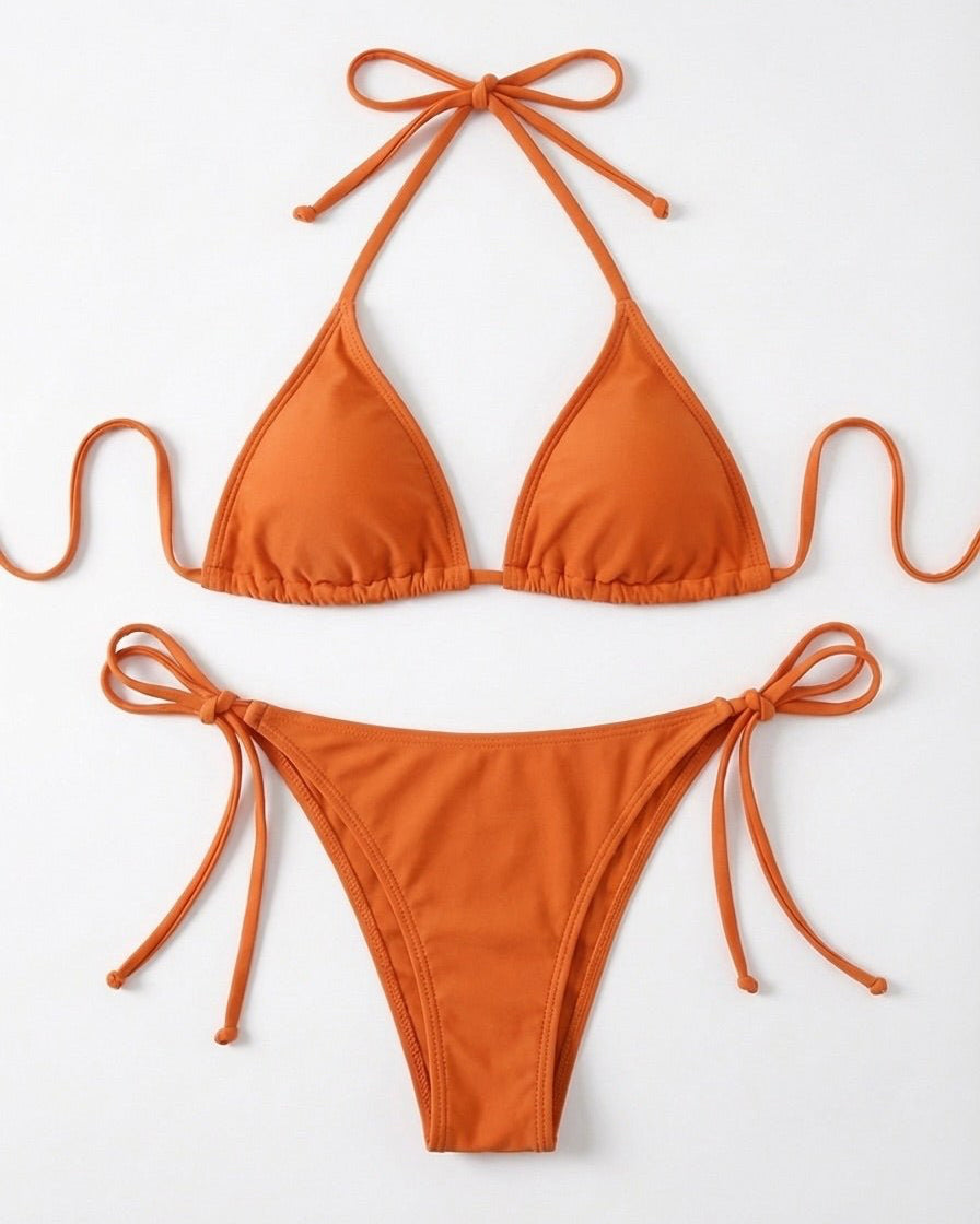 FILIPPA BIKINI SET - ORANGE - Dinvintageshop