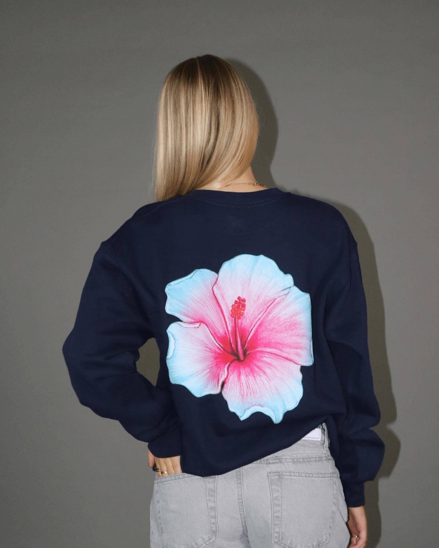 HAWAII (blue) SWEAT (rygprint) - NAVY