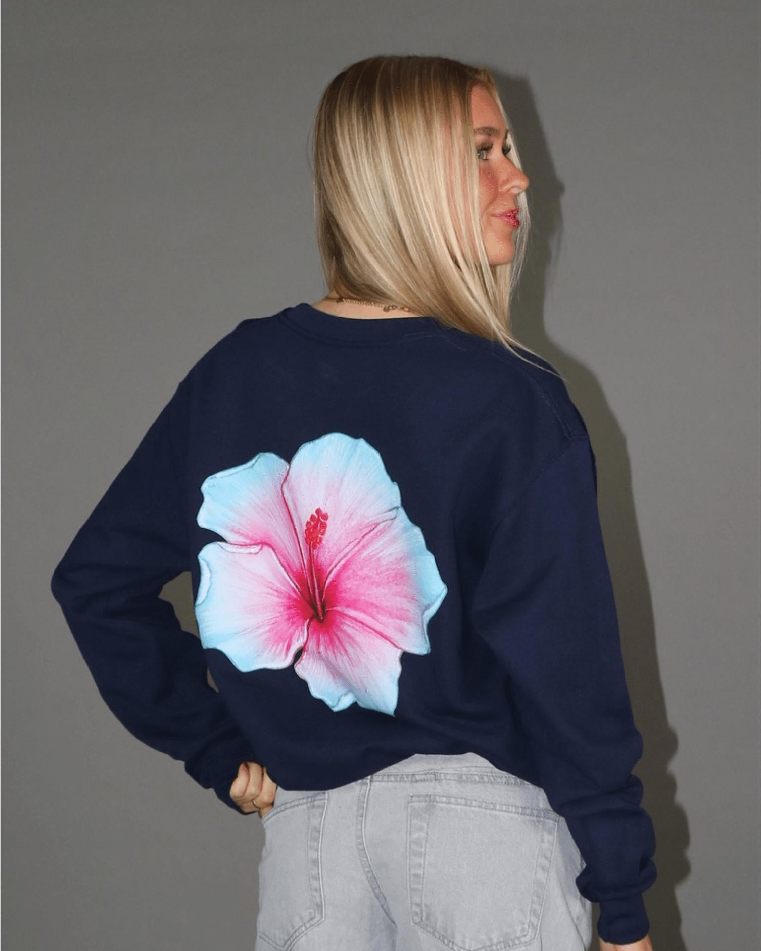 HAWAII (blue) SWEAT (rygprint) - NAVY