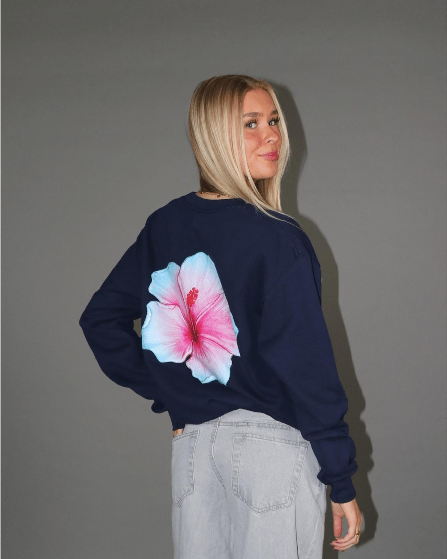 HAWAII (blue) SWEAT (rygprint) - NAVY