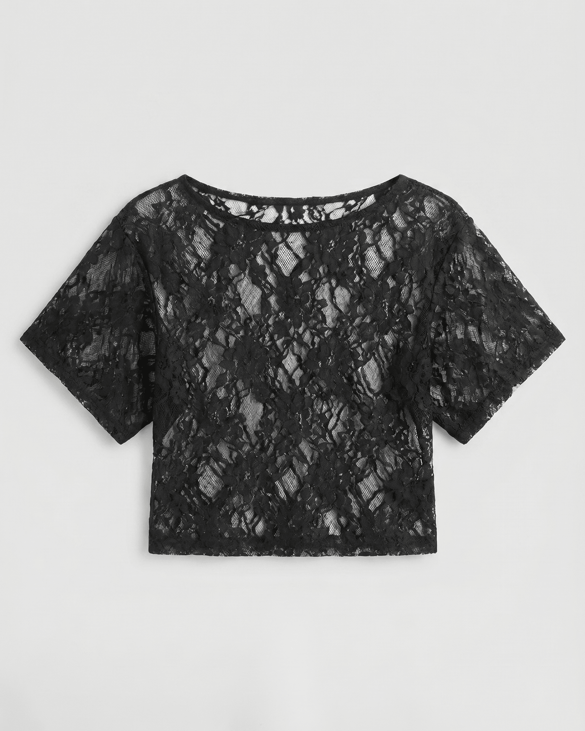 MATHILDE LACE TOP - BLACK - Dinvintageshop