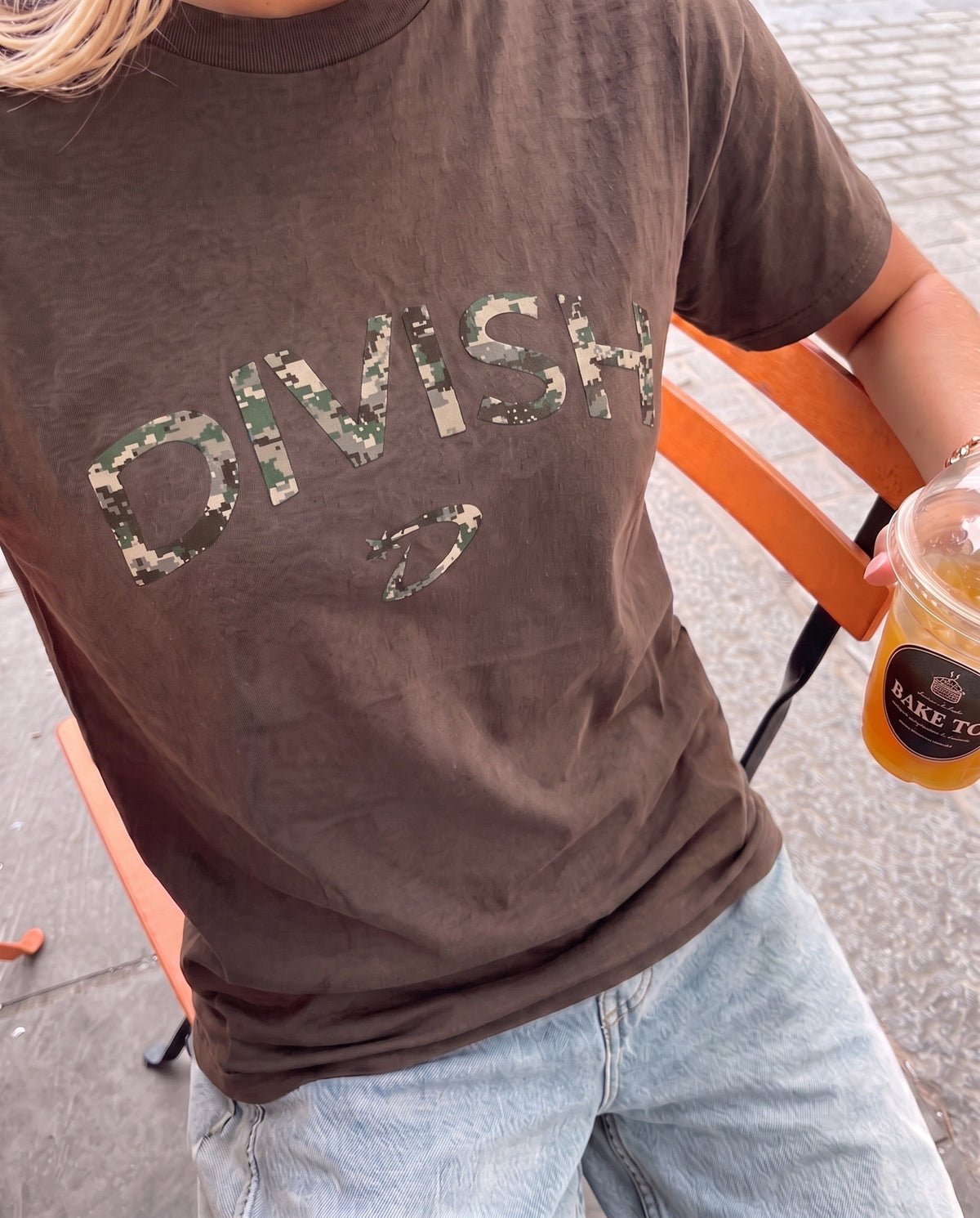 DICTE TEE - BROWN - Dinvintageshop