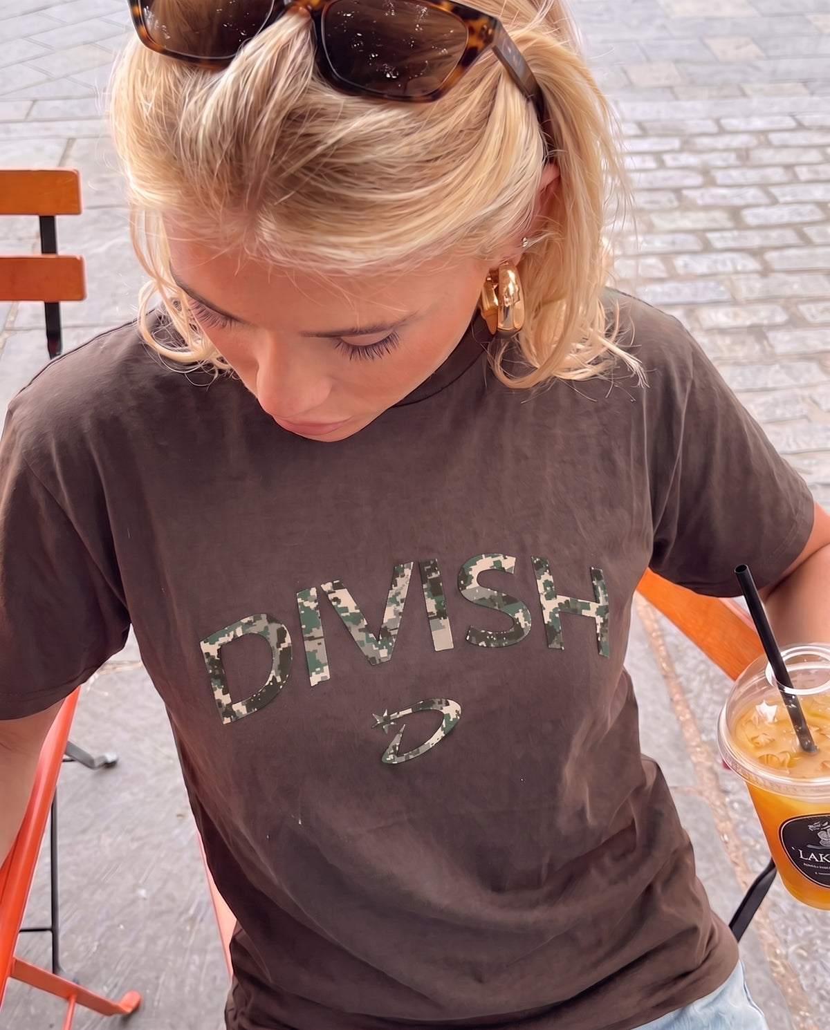 DICTE TEE - BROWN - Dinvintageshop