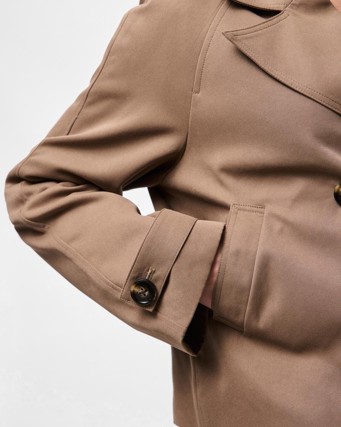 SCARLETT SHORT TRENCHCOAT - BROWN LENTIL