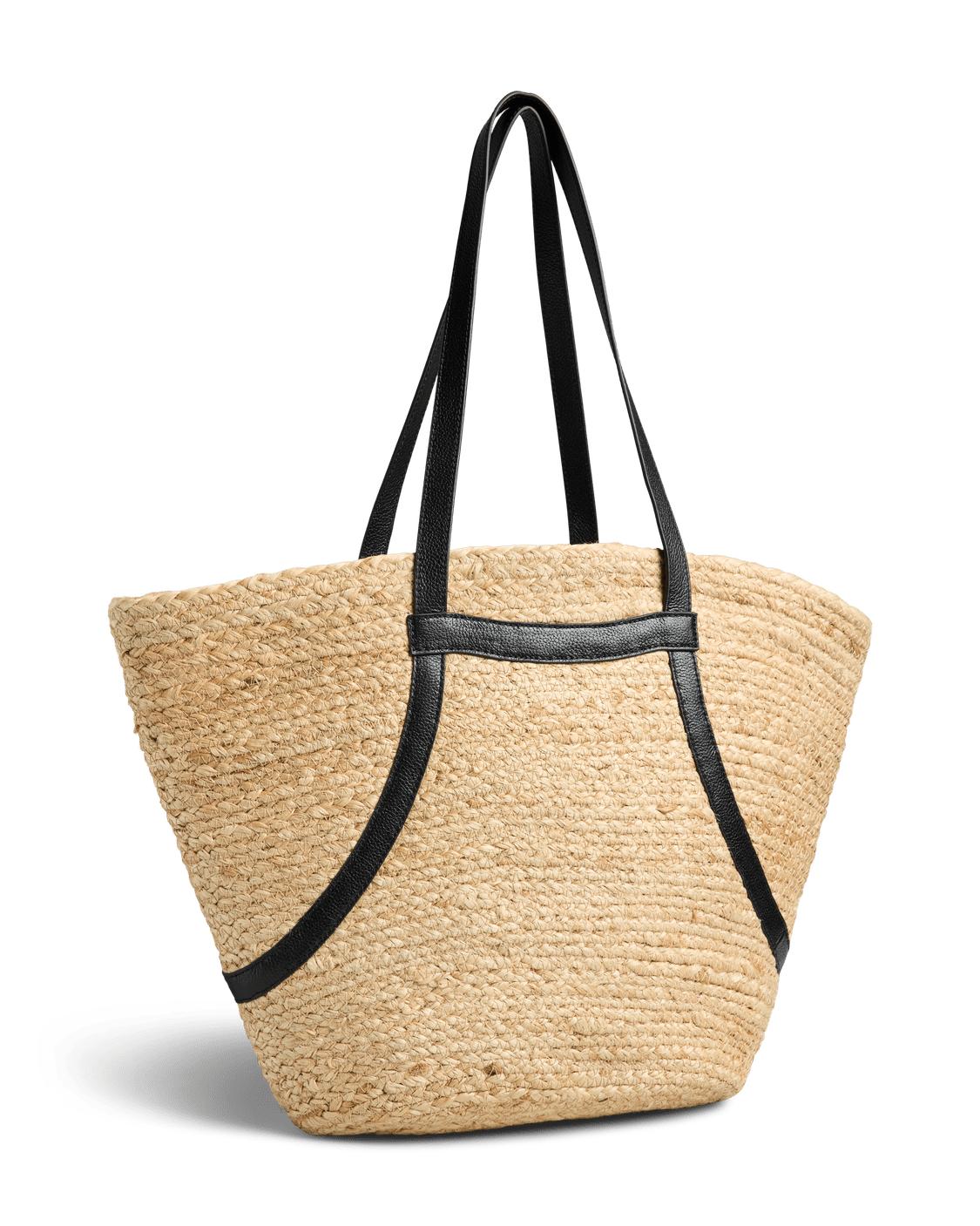 KENNA JUTE SHOPPER - NATURE/BLACK