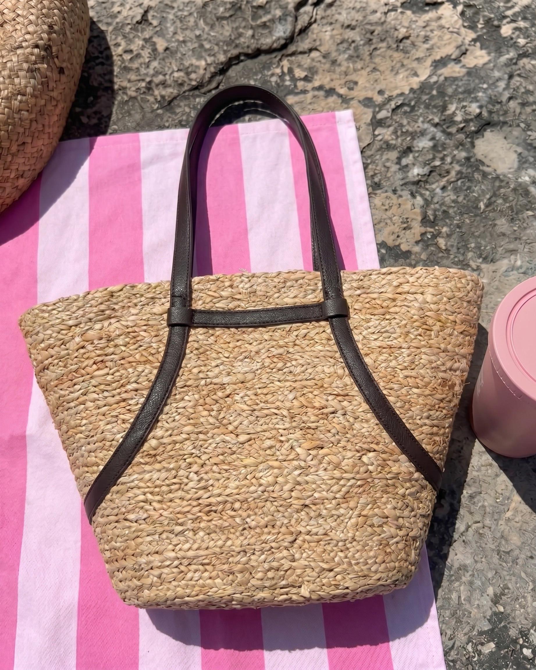 KENNA JUTE SHOPPER - NATURE/BLACK