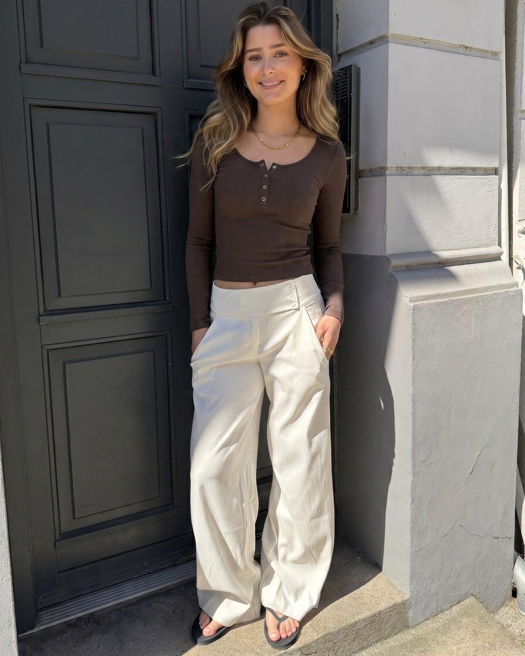 KITTE LANGÆRMET TOP - HOT FUDGE - Dinvintageshop