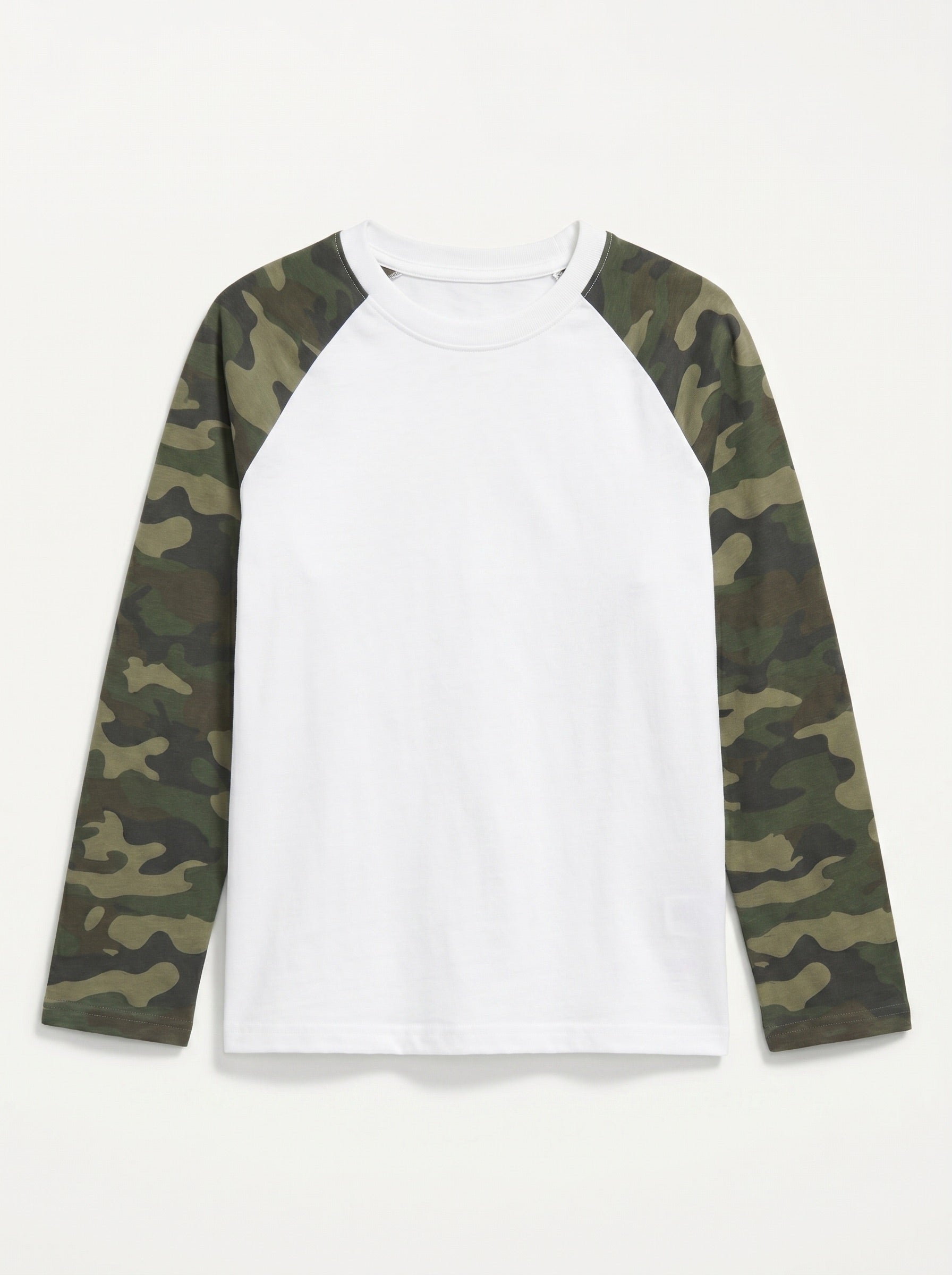 KLARA TEE - WHITE/GREEN ARMY - Dinvintageshop