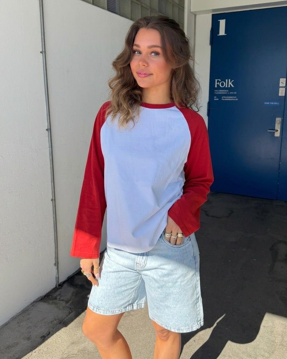 KLARA TEE - WHITE/RED