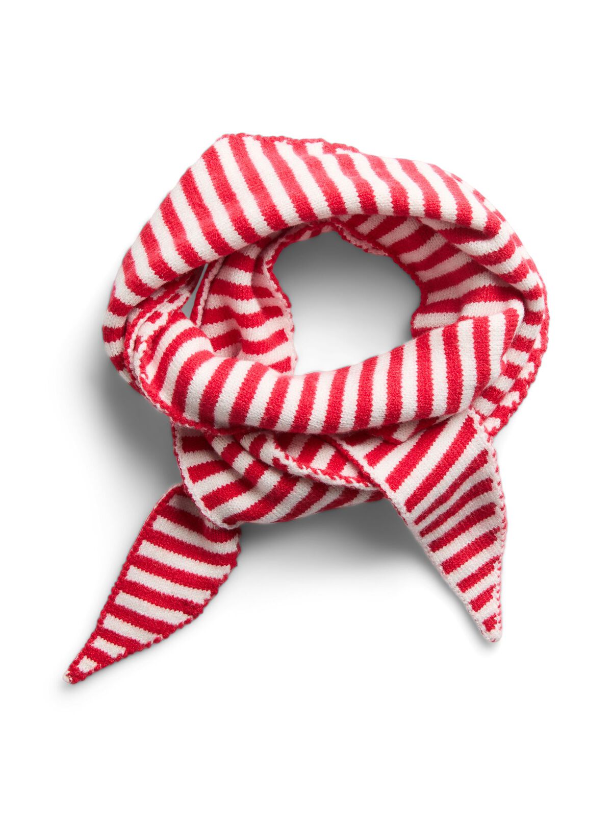 KOMMA TRIANGLE SCARF - RED / CLOUD DANCER - Dinvintageshop
