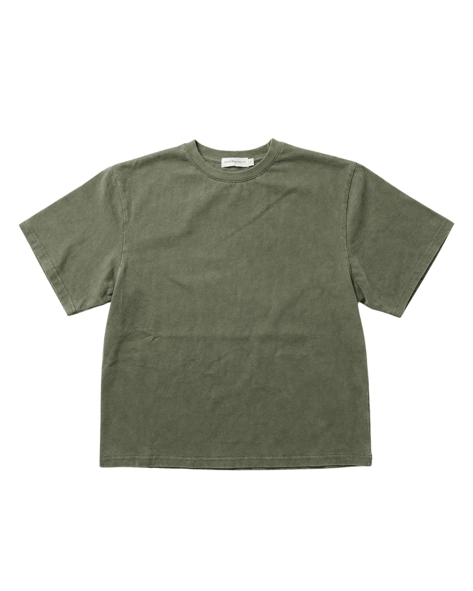LYKKE WASHED TEE - OLIVE