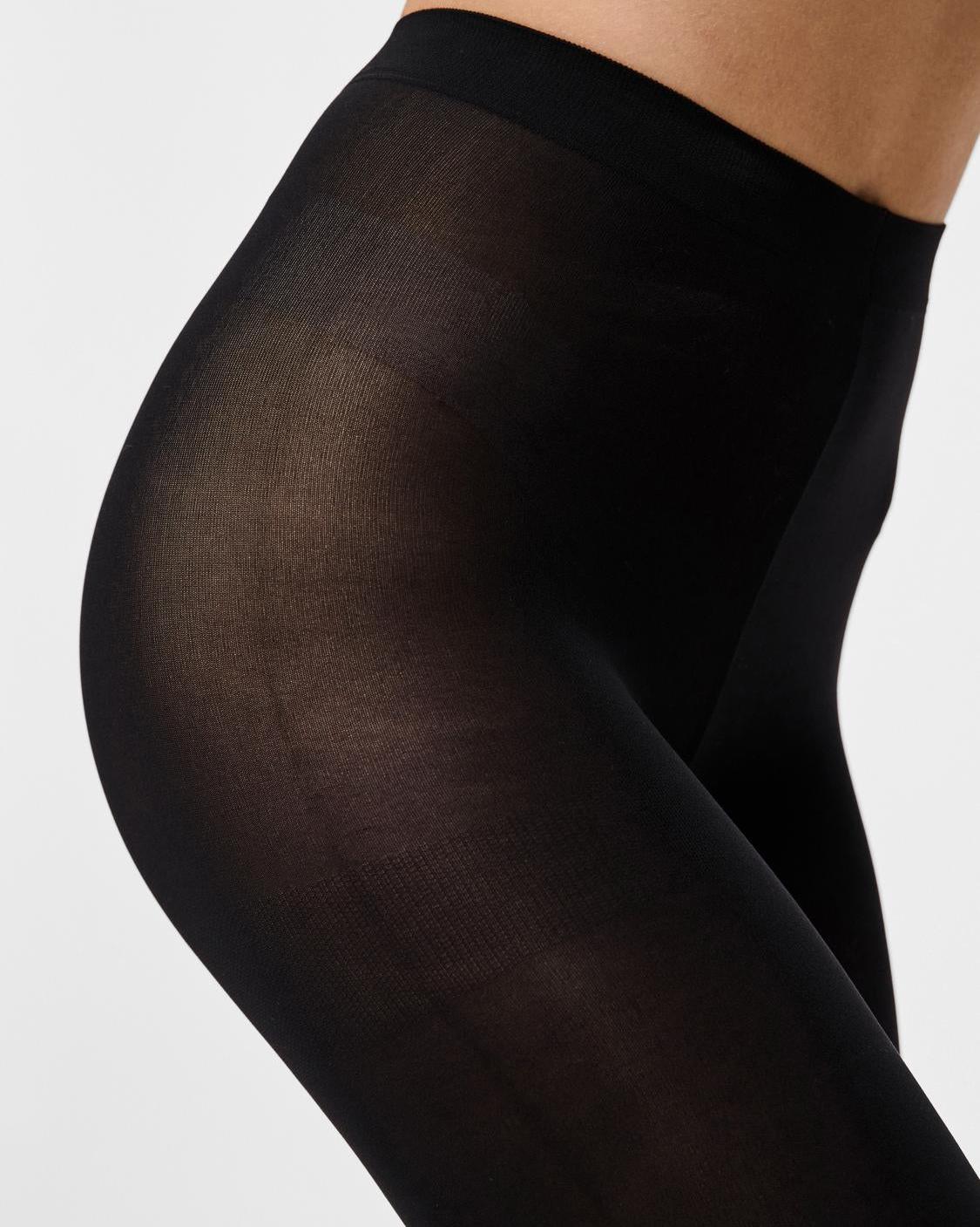 NEW NIKOLINE 90 DEN (2 PAK) STRØMPEBUKSER - BLACK