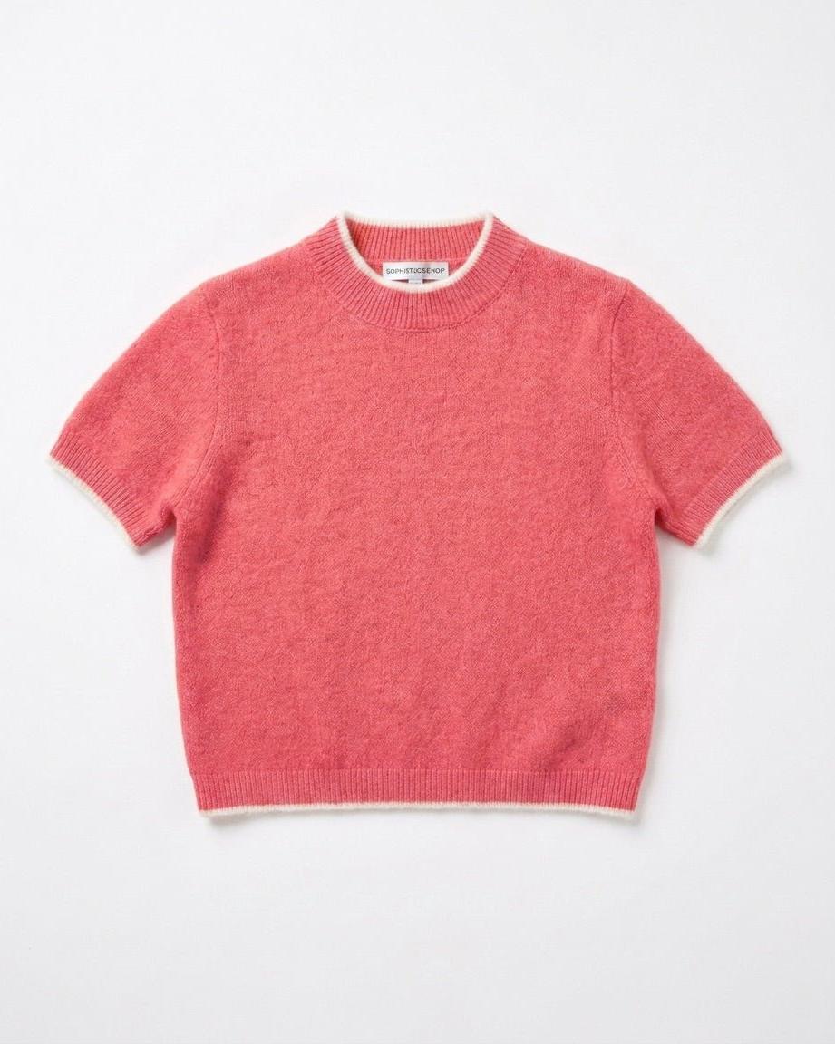 MADDIE KNIT SS - CORAL
