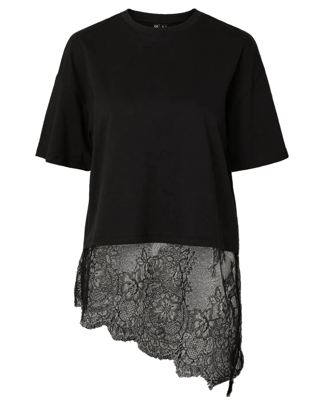 MAVE LACE T-SHIRT - BLACK - Dinvintageshop