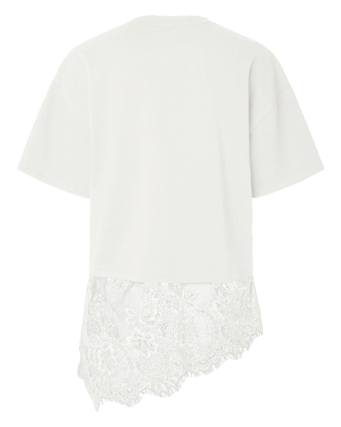 MAVE LACE T-SHIRT - CLOUD DANCER