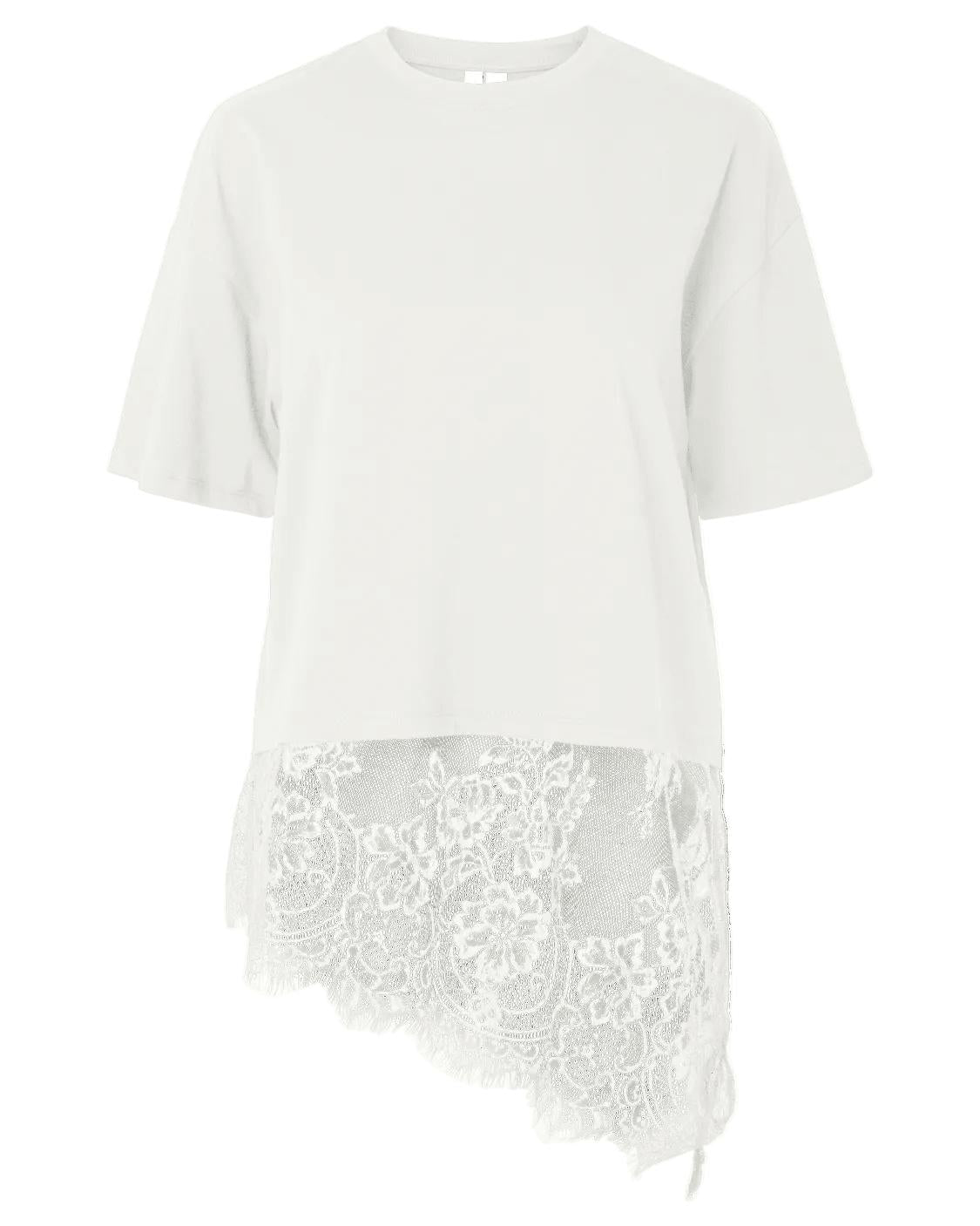 MAVE LACE T-SHIRT - CLOUD DANCER