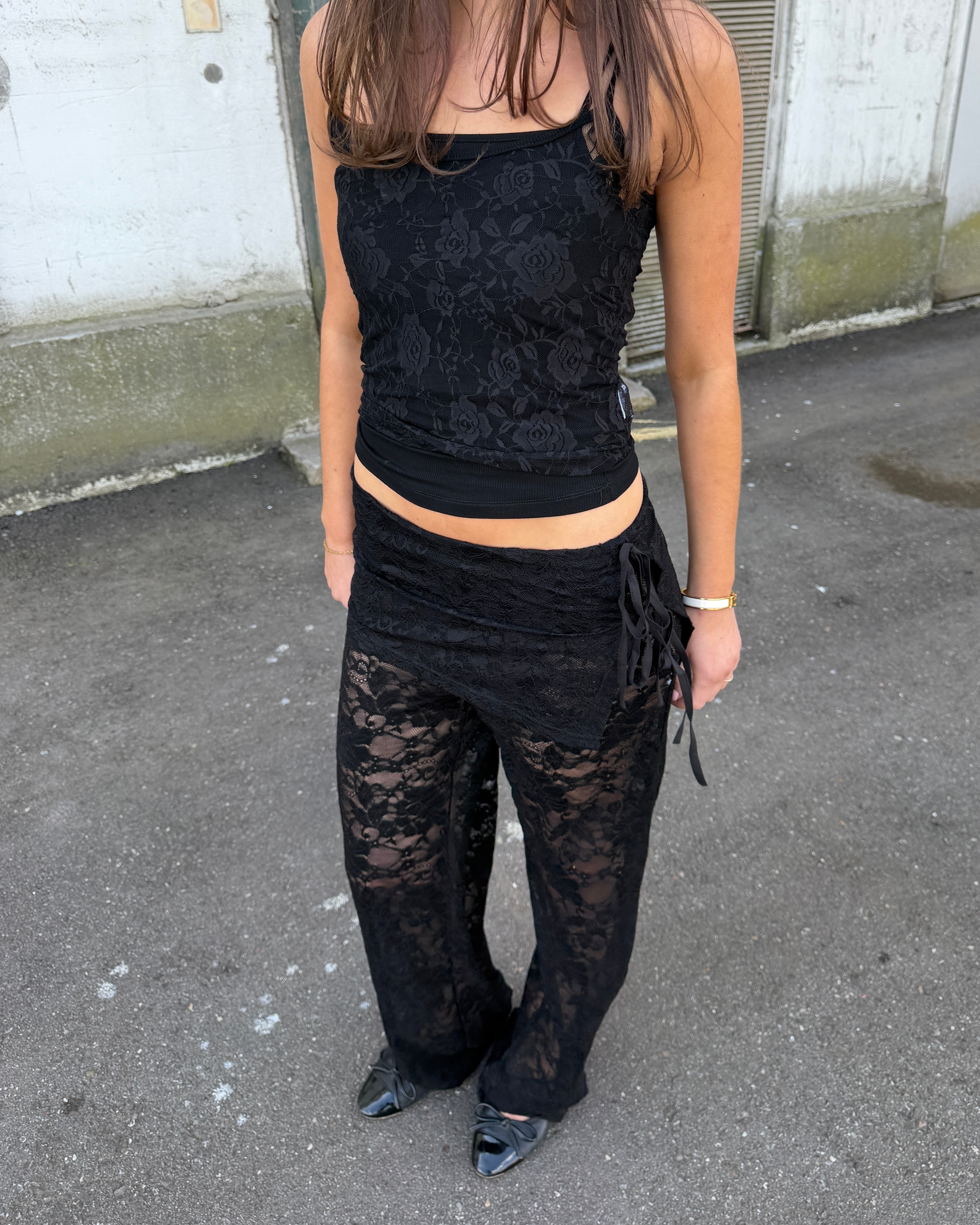 MILLIE LACE PANTS - BLACK
