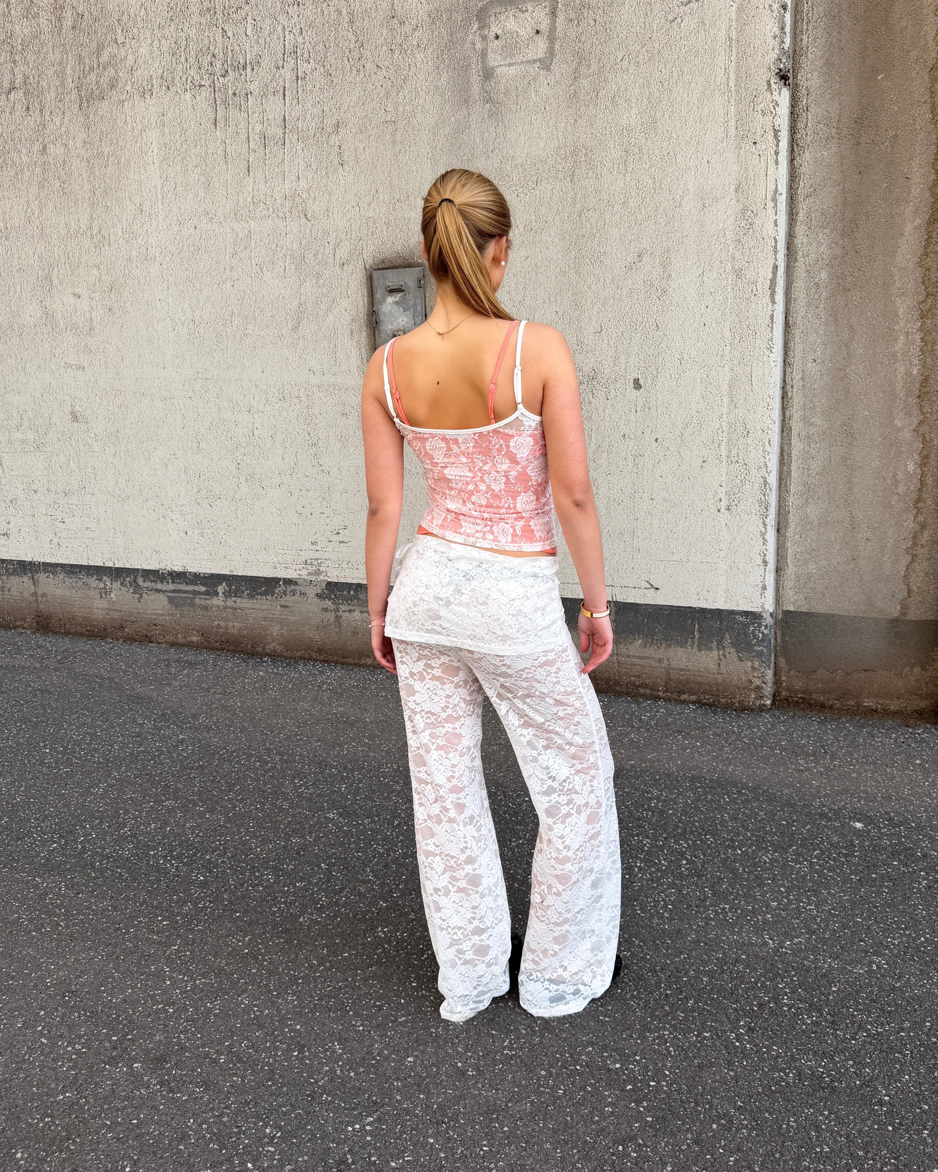 MILLIE LACE PANTS - WHITE