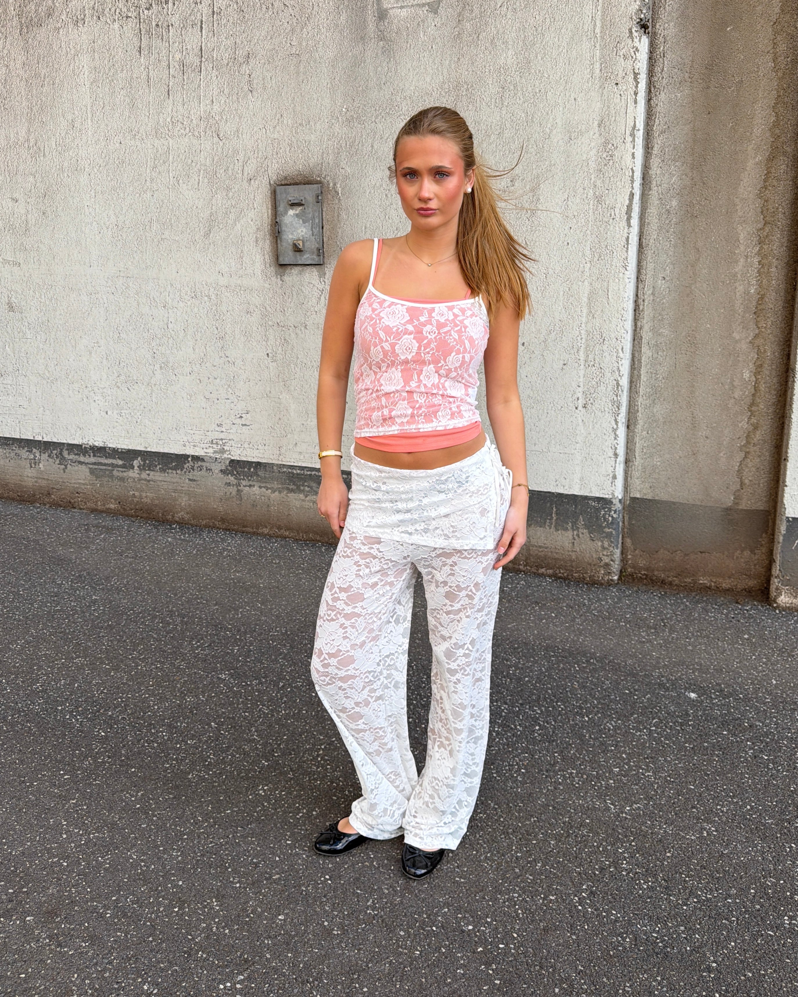 MILLIE LACE PANTS - WHITE