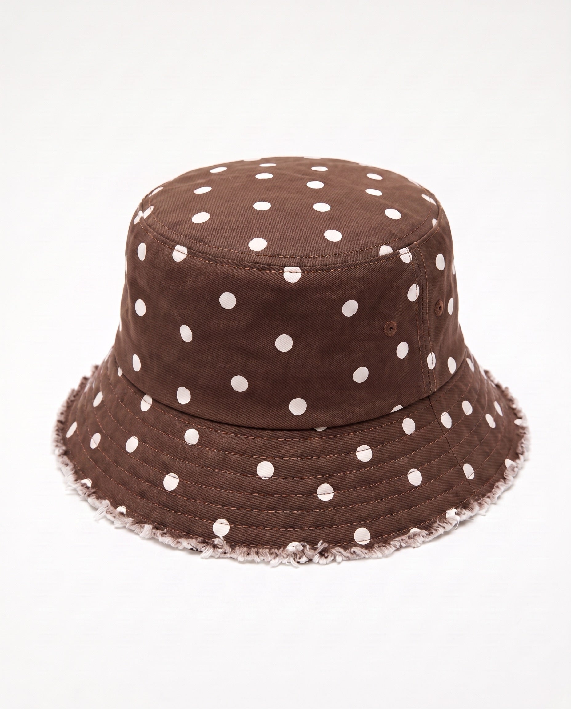 MIRA BUCKET HAT - COFFEE DOT
