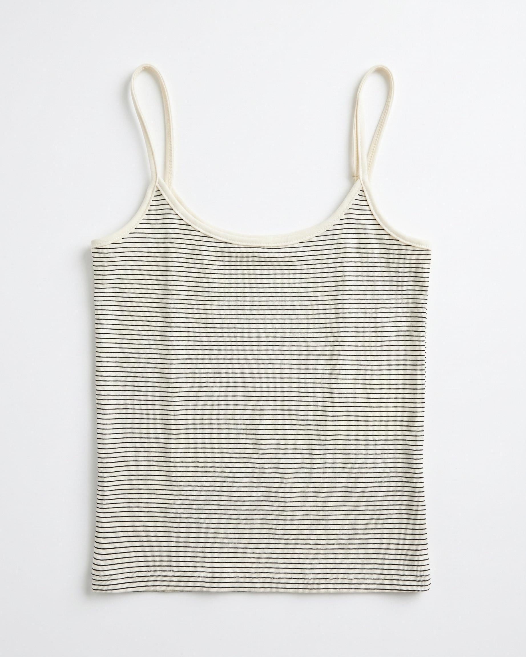 NADINE STRIPE TANK TOP - OFFWHITE/BLACK