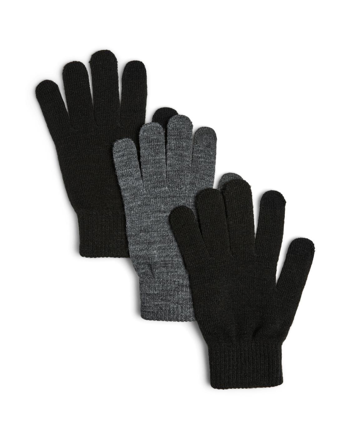NEW BUDDY HANDSKER (3-Pak) mobilvenlig - 2x SORT/ 1x DK GREY MEL