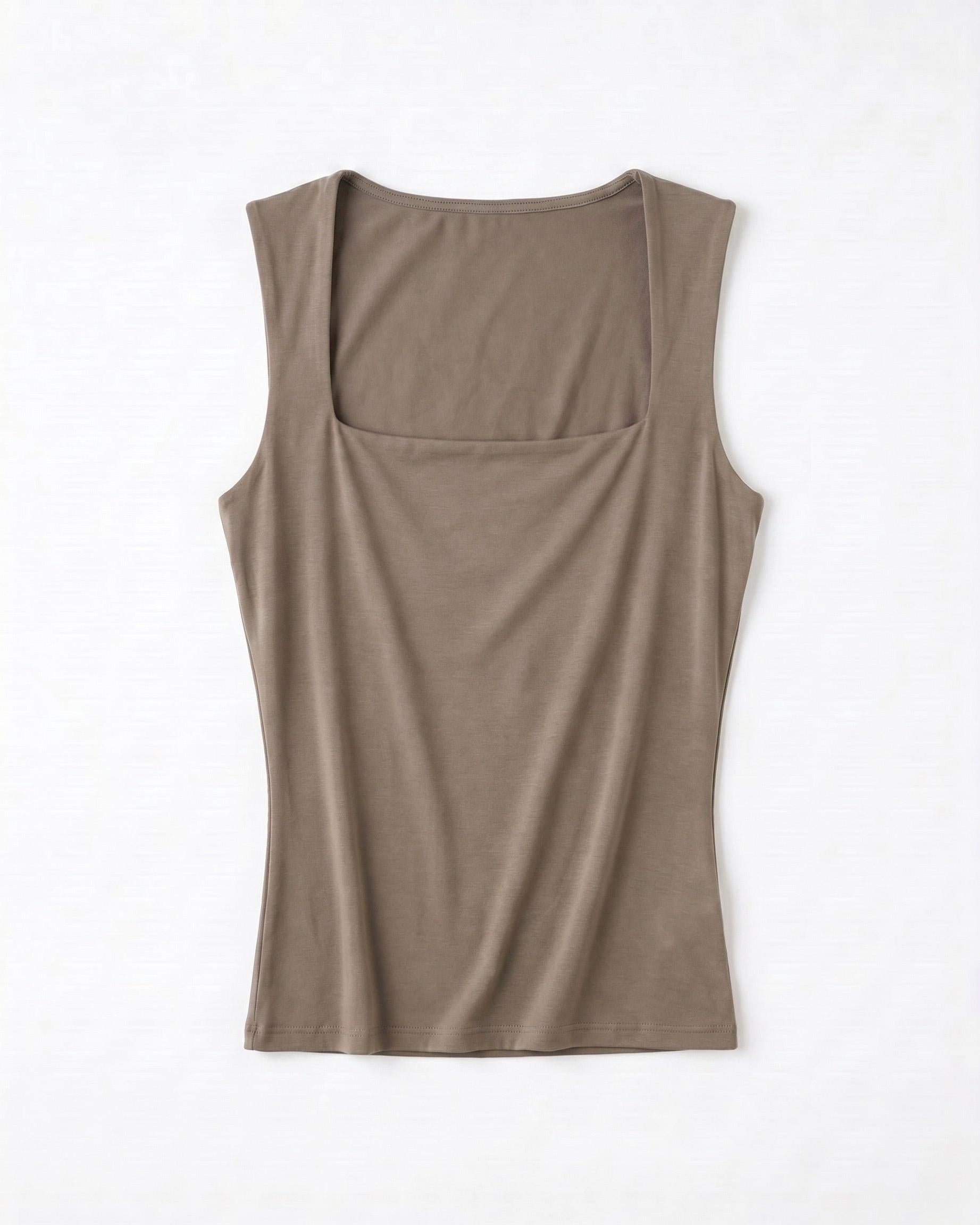 NORA VENDBAR TOP - TAUPE