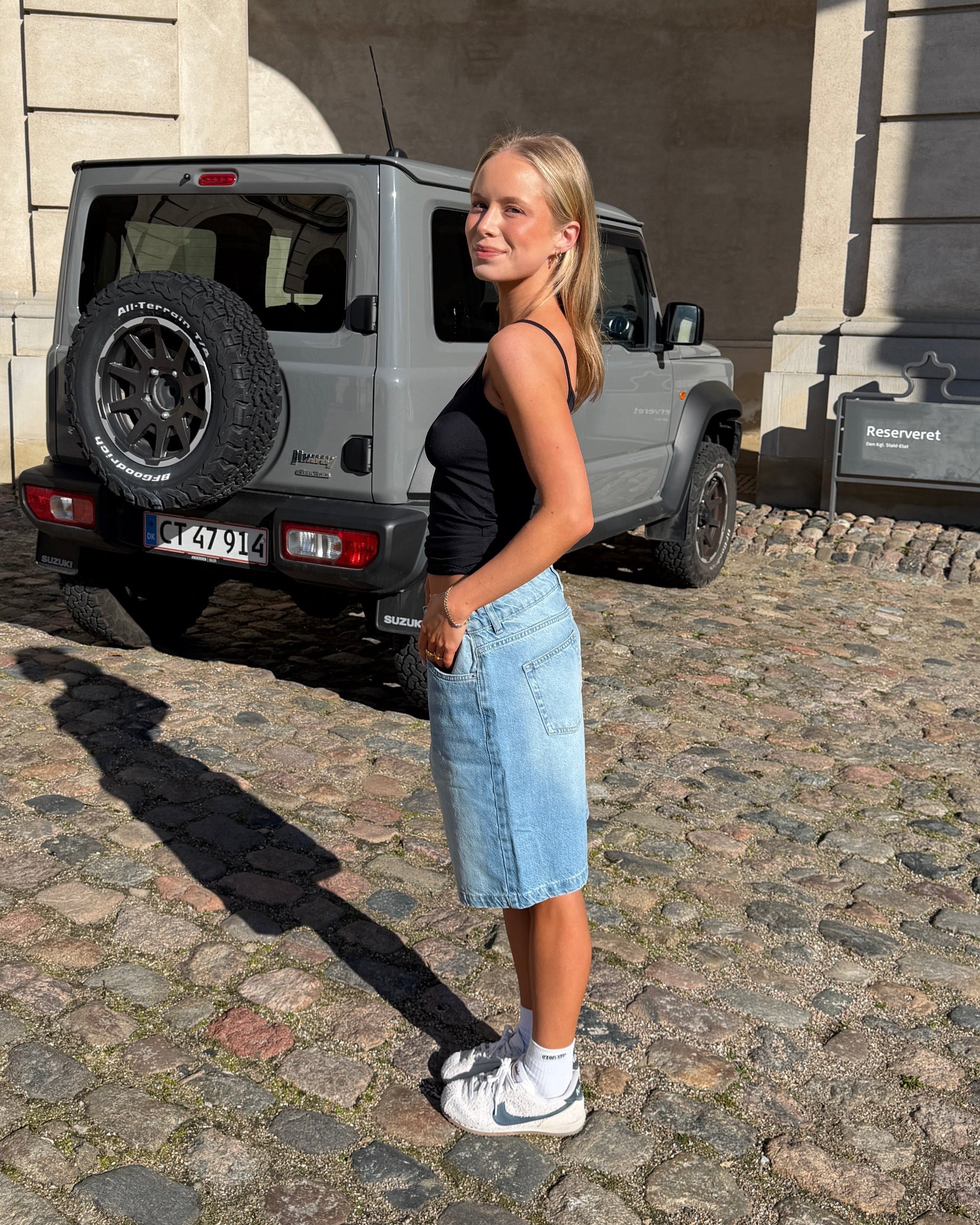 OLIVIA JORTS - LIGHT BLUE - Dinvintageshop