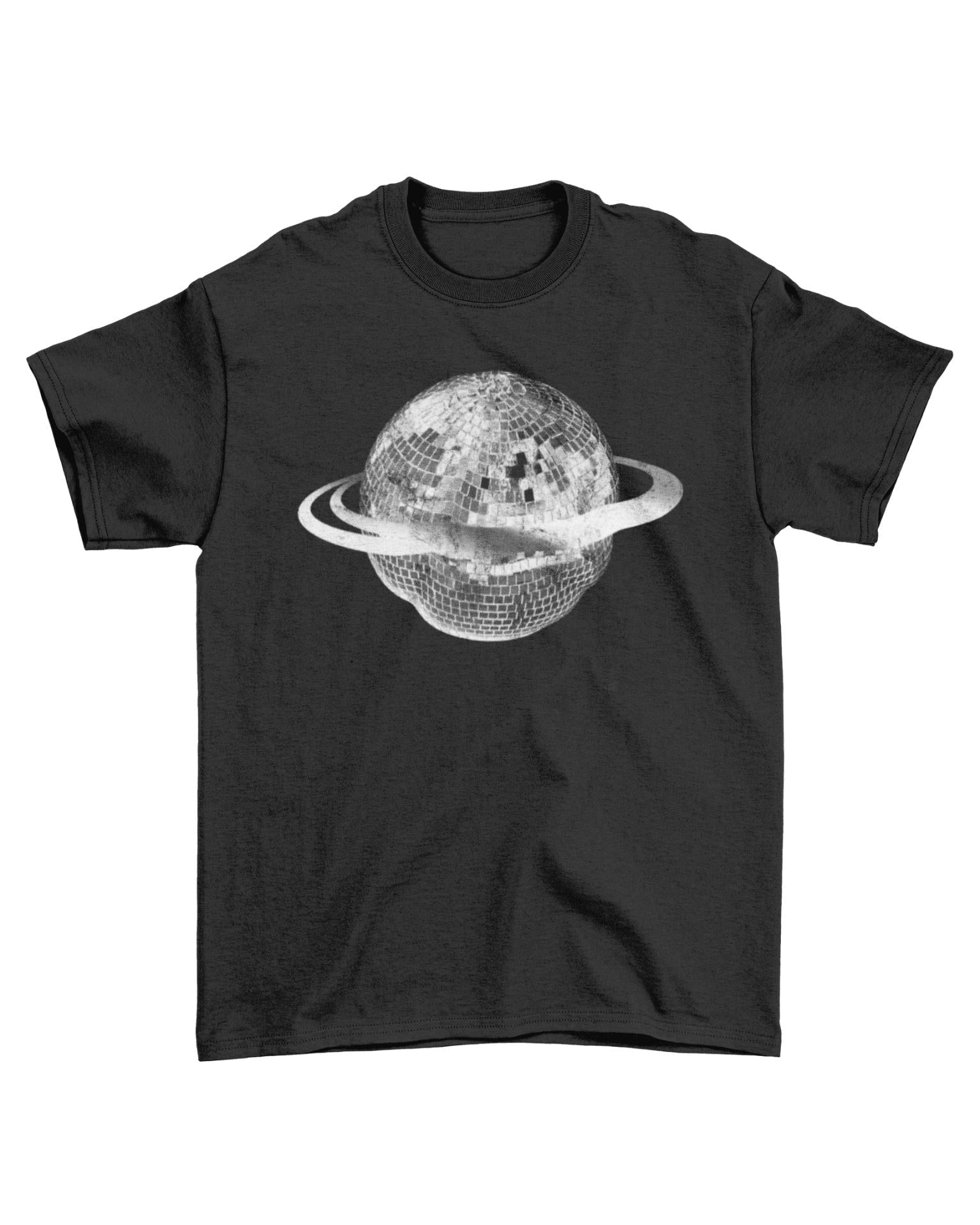 PLANET DISCO (white) UNISEX T-SHIRT - BLACK