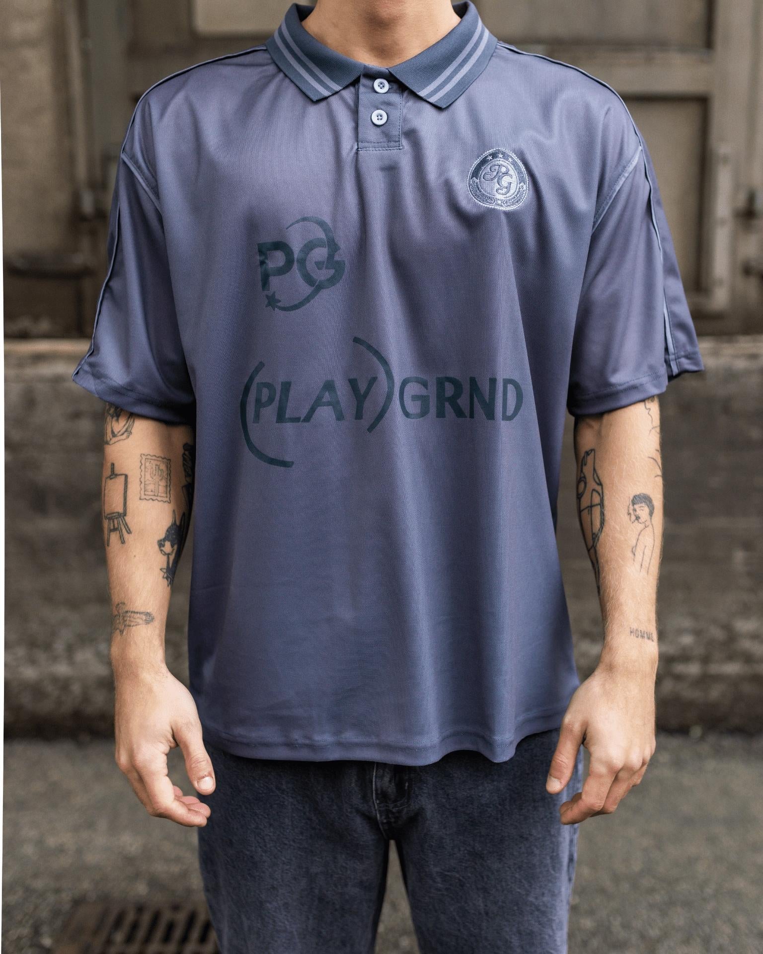 PLAYGRND FOOTBALL JERSEY - GREY