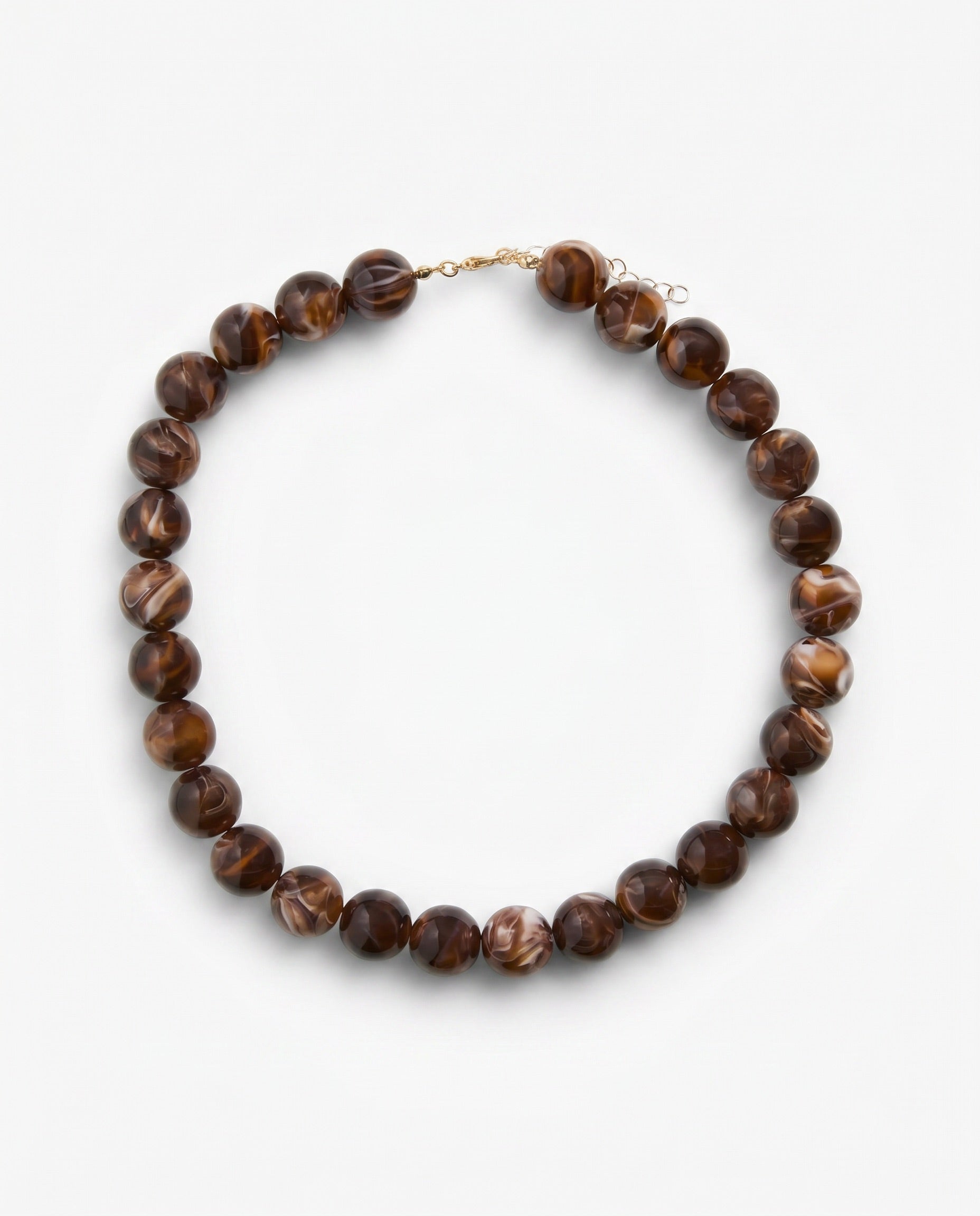 REGITSE HALSKÆDE - BROWN STONE - Dinvintageshop