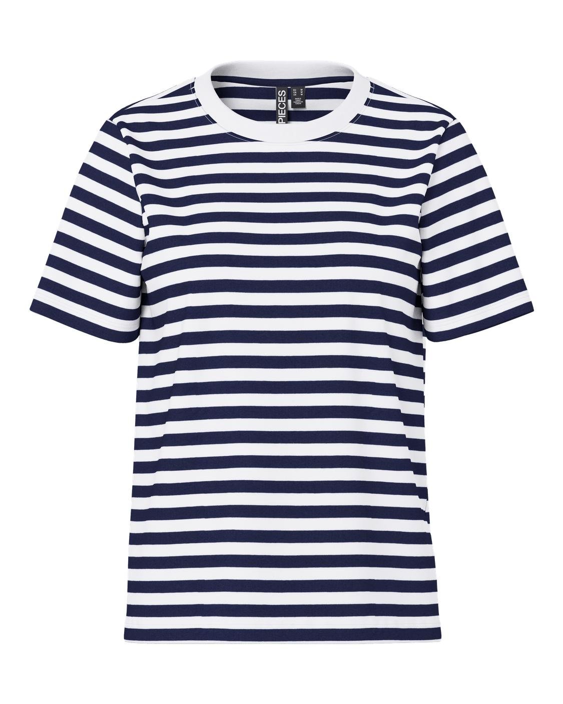 RIA STRIPE TEE - MARITIME BLUE