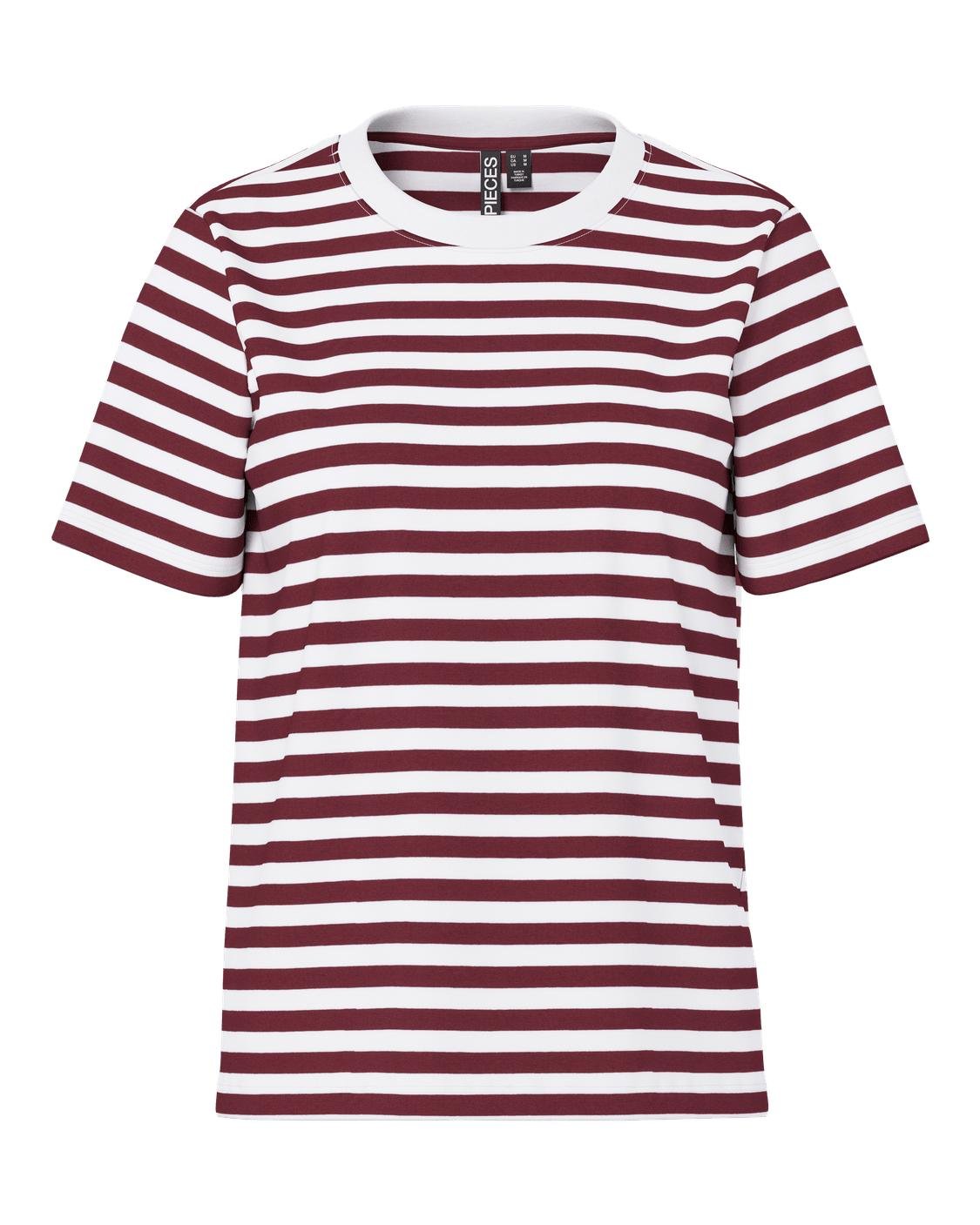 RIA STRIPE TEE - TAWNEY PORT