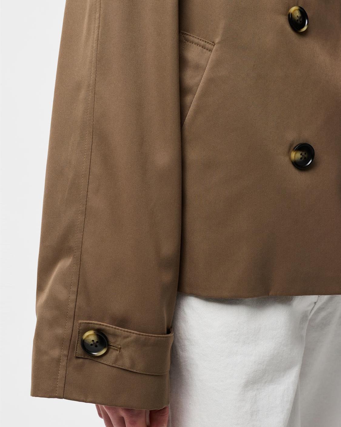 SCARLETT SHORT TRENCHCOAT - BROWN LENTIL