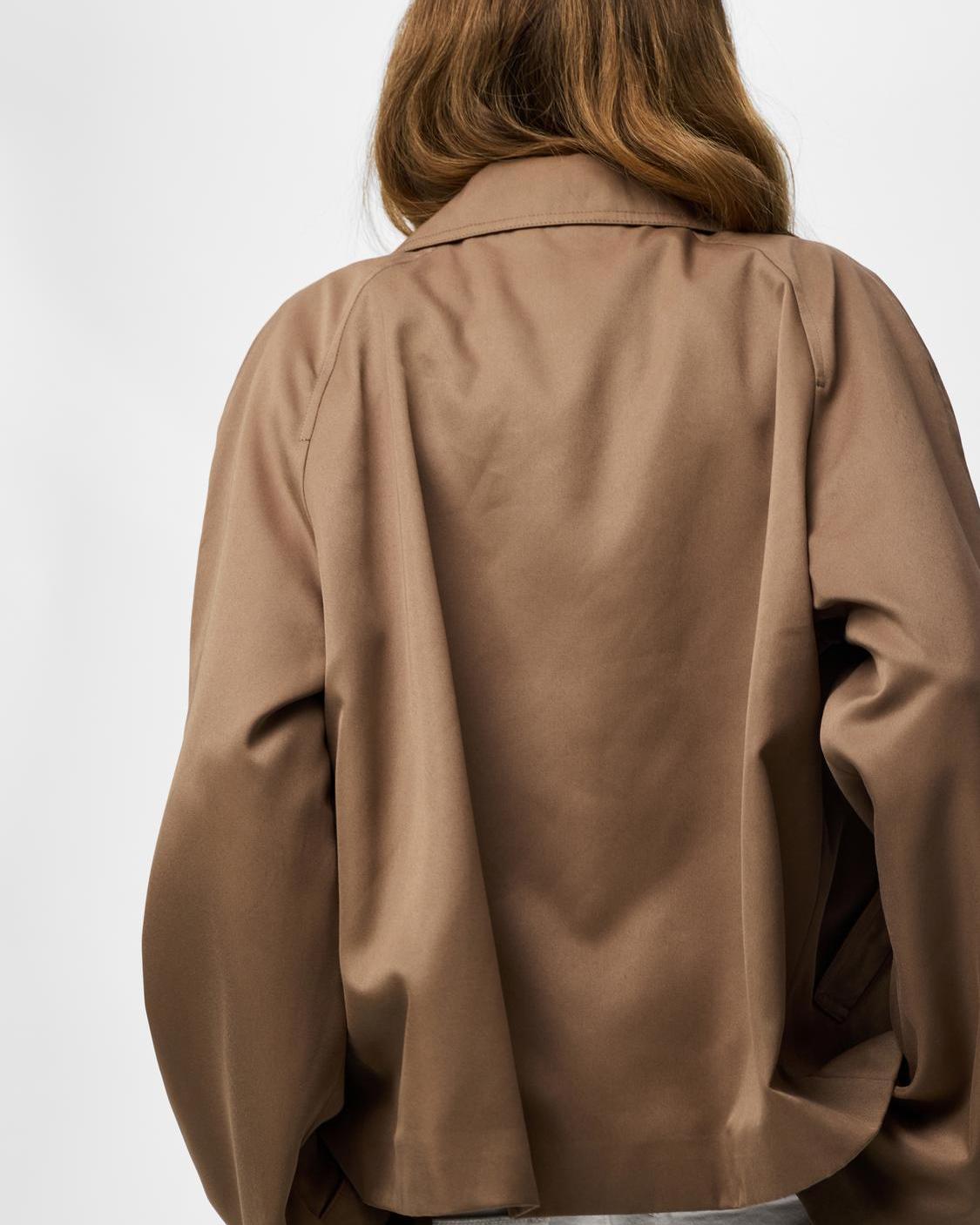 SCARLETT SHORT TRENCHCOAT - BROWN LENTIL